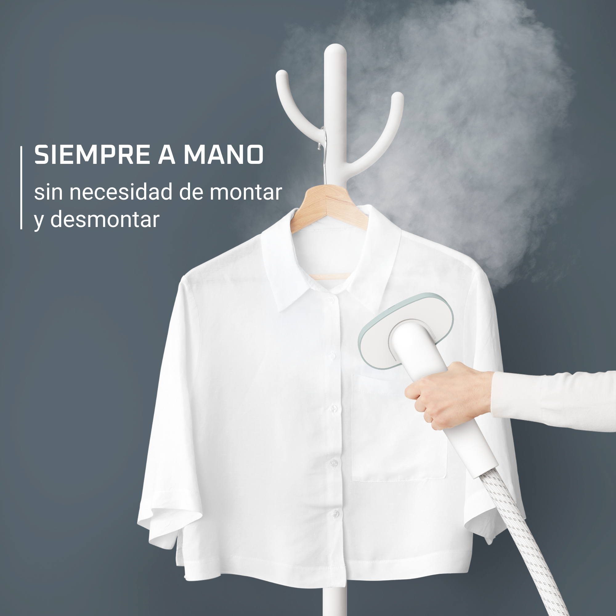 Origin Home, Cepillo de vapor de pie, Vapor continuo de 42 g/min, 3 niveles de vapor