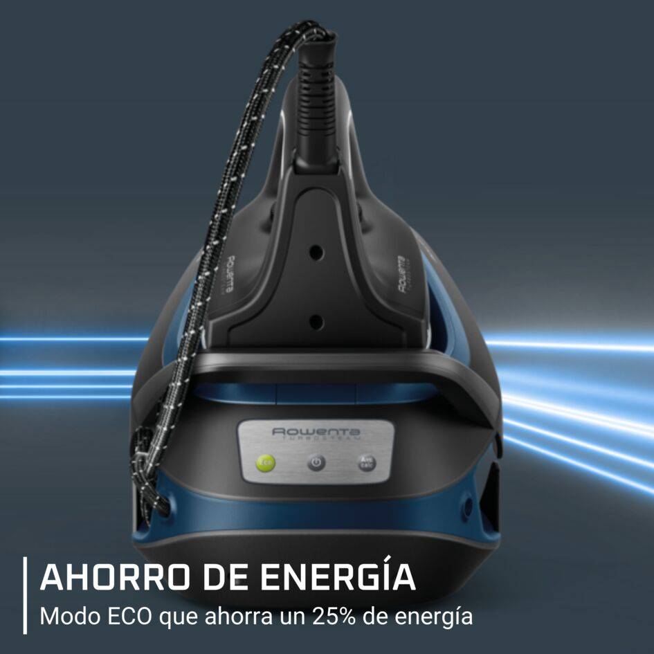 Turbosteam de Rowenta, Centro de planchado, 6,5 bares, Golpe de vapor de 370 g/min, Suela MicroSteam, Modo Eco, VR8322F0