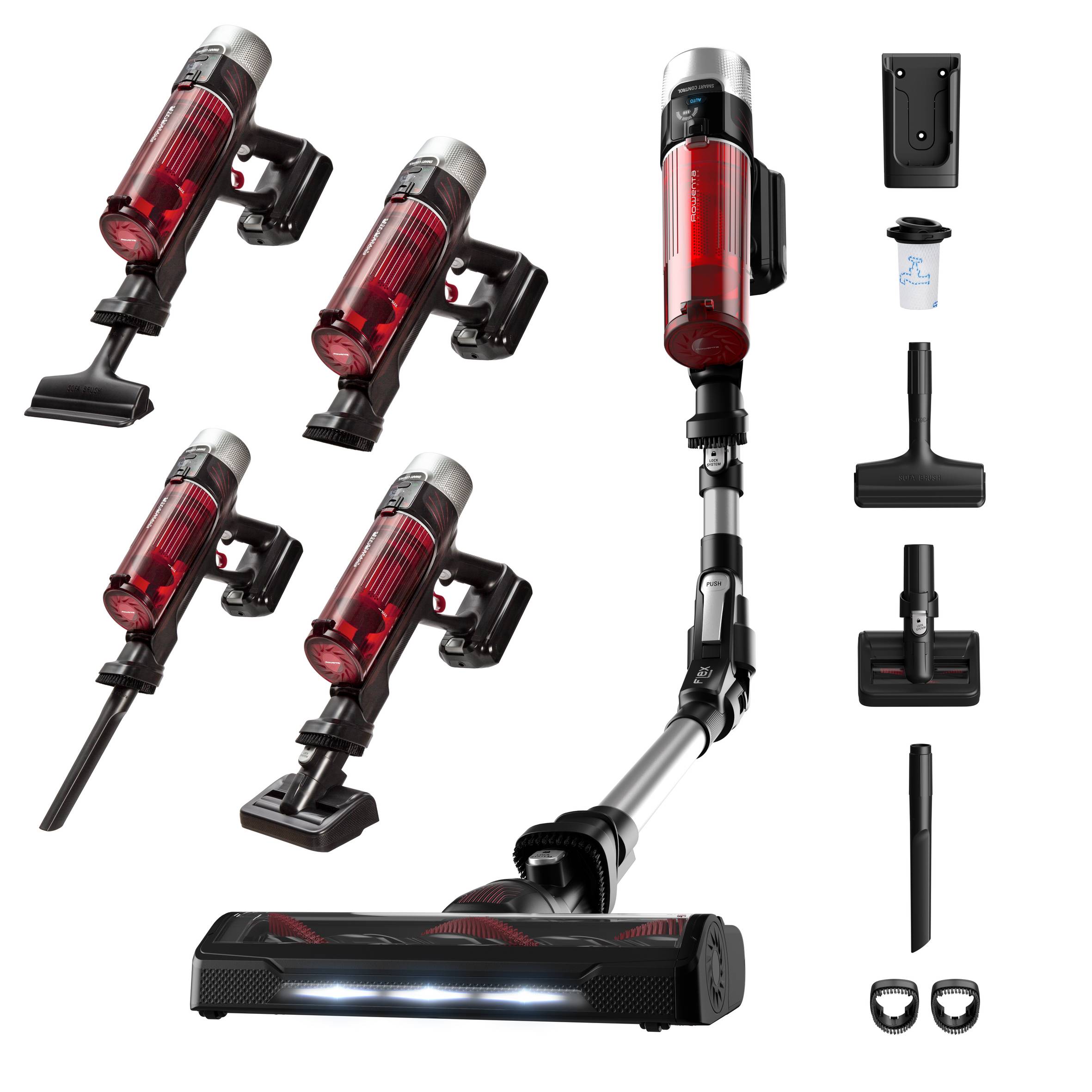 X-Force Flex 9.60 de Rowenta, Aspiradora sin cable, Modelo Animal Care, Gran potencia de aspiración constante, Batería de larga duración, Ultraligero