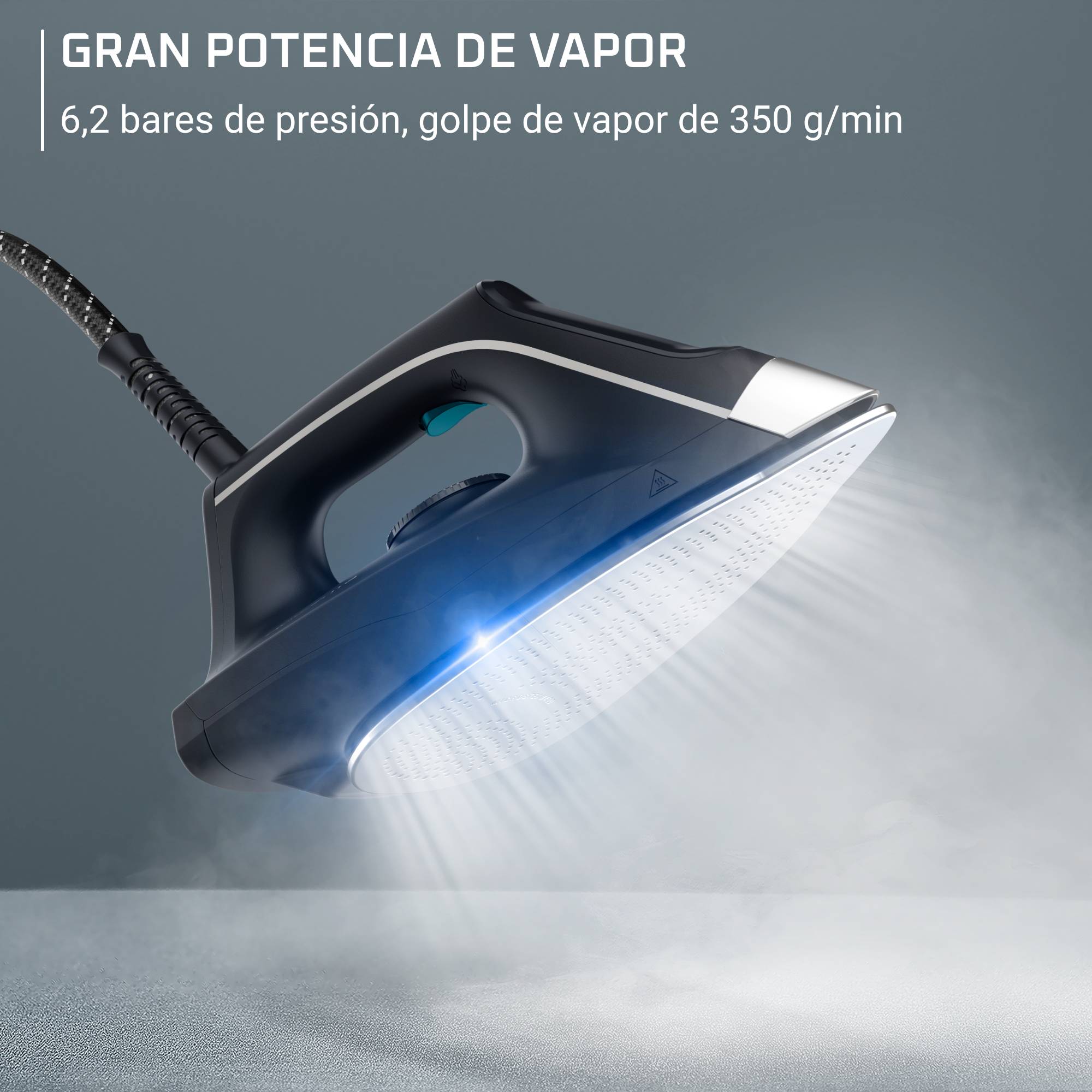 Powersteam de Rowenta, Centro de planchado de alto rendimiento, Salida de vapor continua de 120 g/min, golpe de vapor de 350 g/min