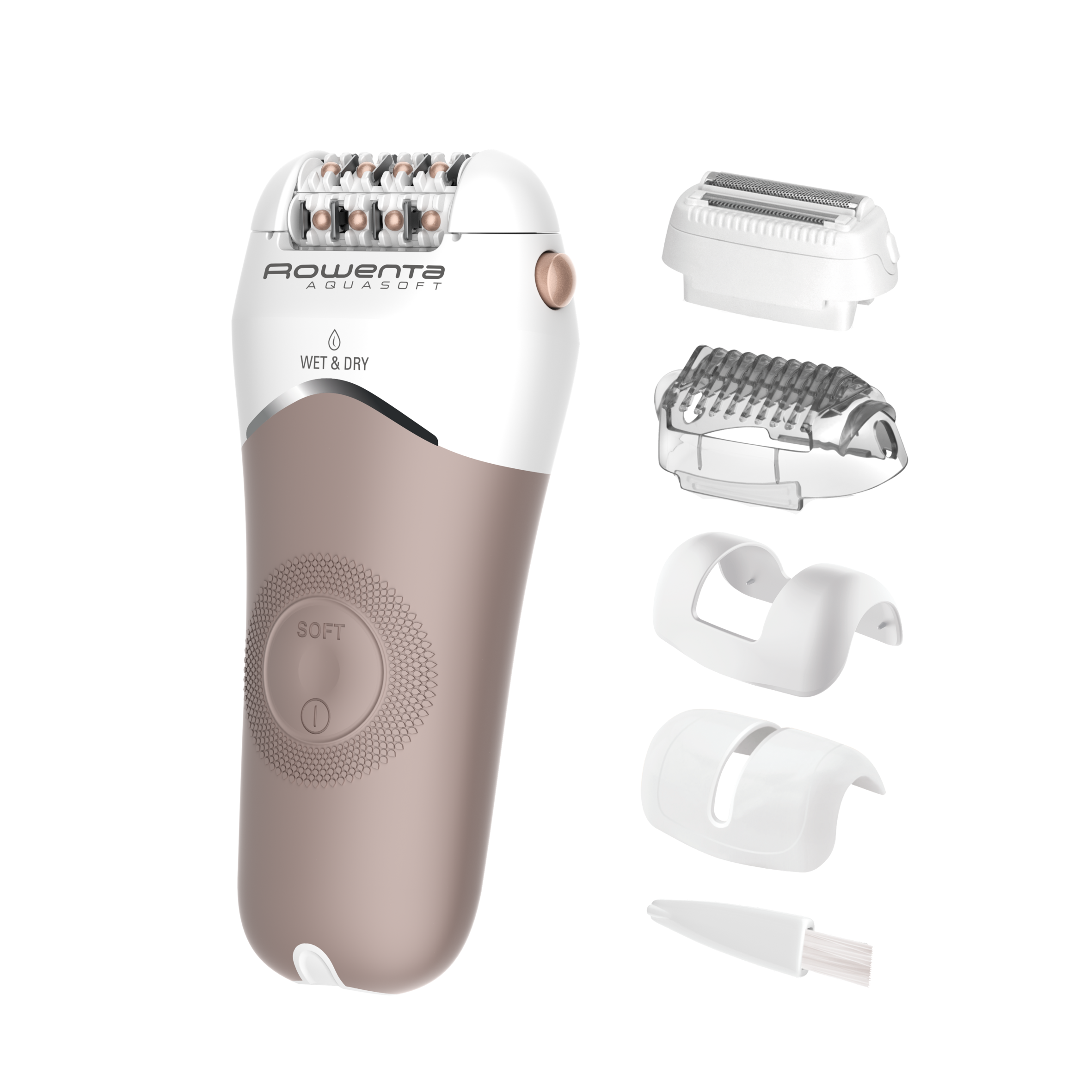 Depiladora Aquasoft Wet Dry Accesorios de Rowenta