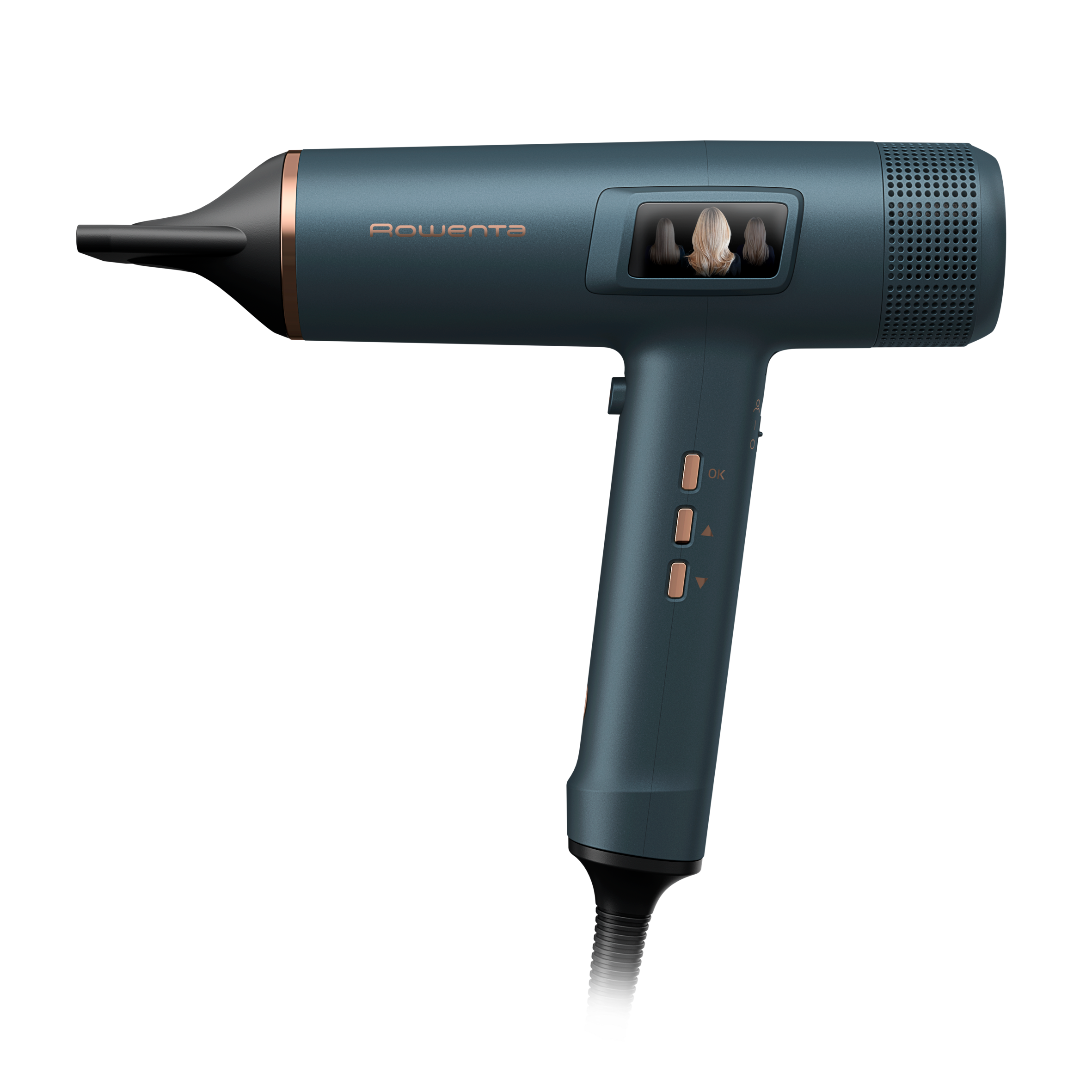 Maestria For You, Secador de pelo, Pantalla LED integrada, 225 km/h, 6 accesorios, Estuche premium