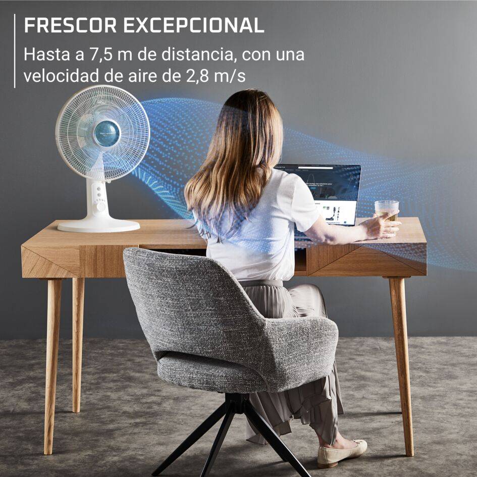 Turbo Silence Extreme de Rowenta, Ventilador de mesa, Frescor excepcional, silencioso