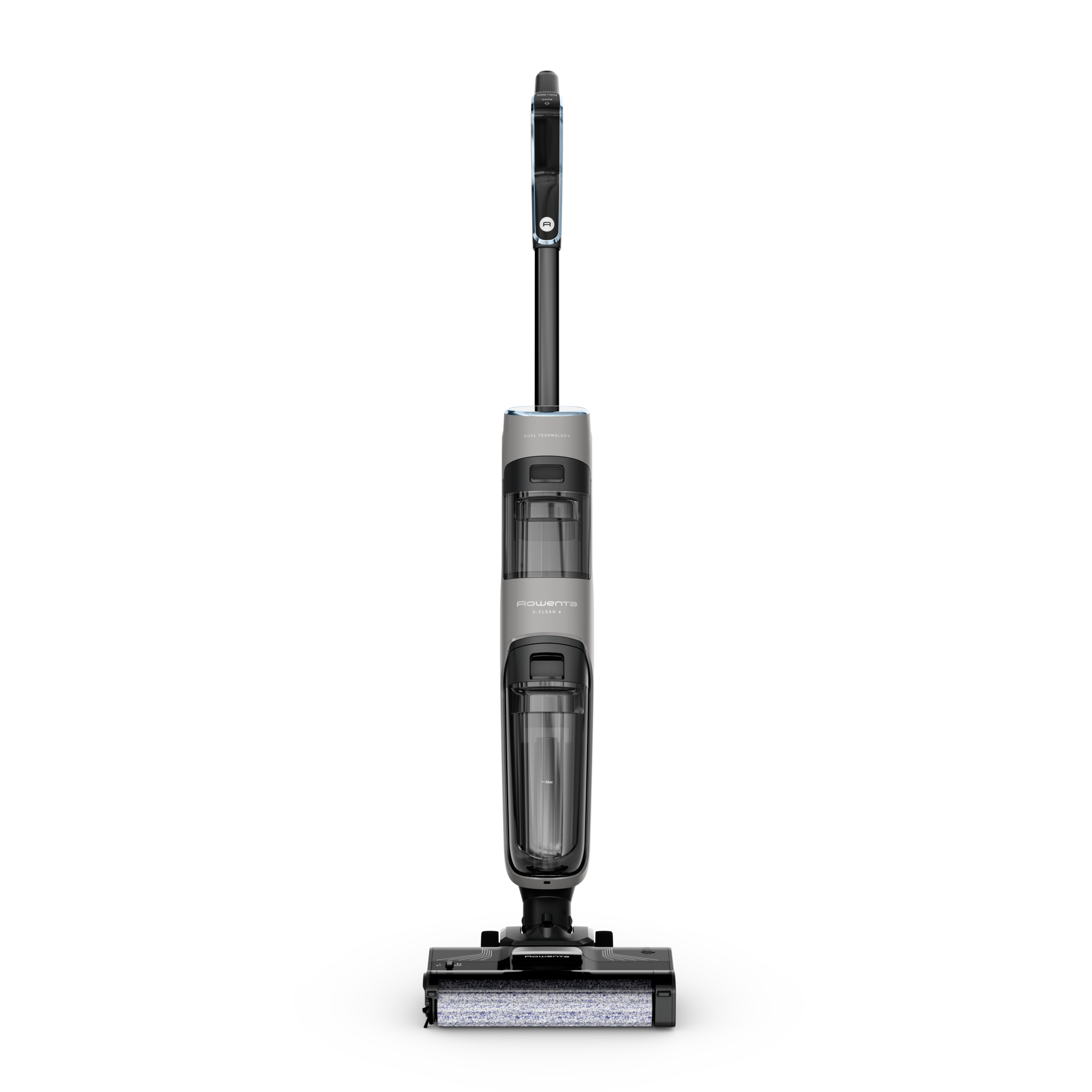 X-Clean 4 de Rowenta, Fregona Eléctrica Sin Cable, 2 en 1 Aspira y Friega a la vez, 200 W, Pantalla De Control Inteligente, 10kPA, Ajuste Automático De Limpieza: Eco, Auto Y Max