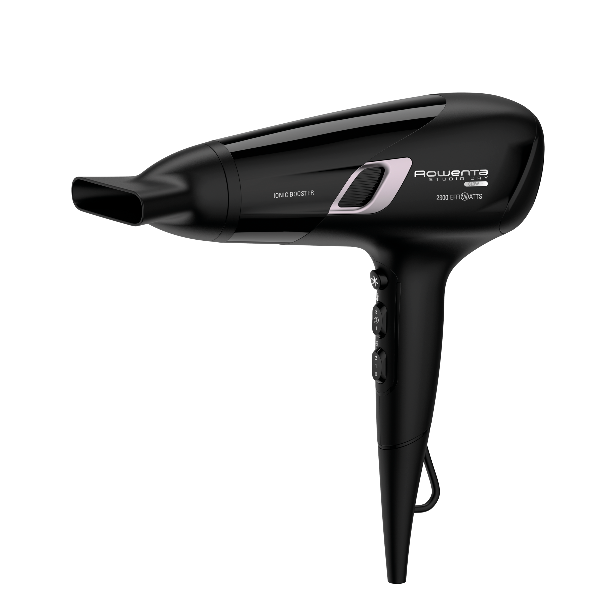 Studio Dry Glow, Secador de pelo, 2300 Effiwatts, Tecnología iónica, Ajuste Thermo Control