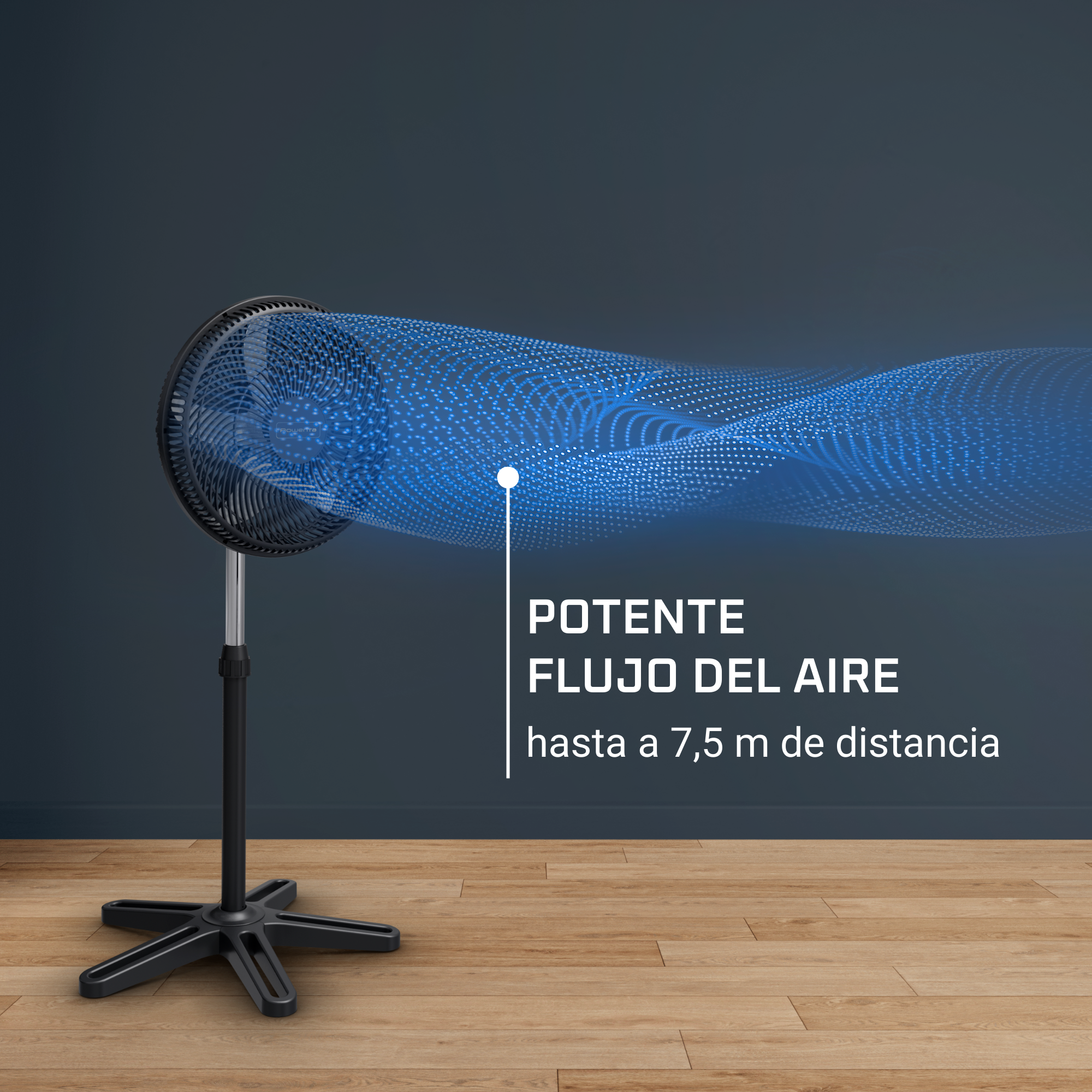 Turbo Essential, Ventilador de pie, Potente, Bajo consumo energético