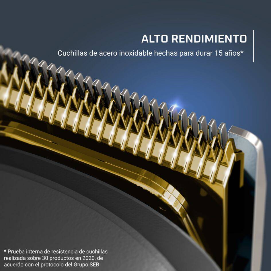 Selectium 15 en 1, Multiaccesorios para hombre, Cuchillas autoafilables, Alta precisión, A prueba de agua, 120 minutos de Autonomía