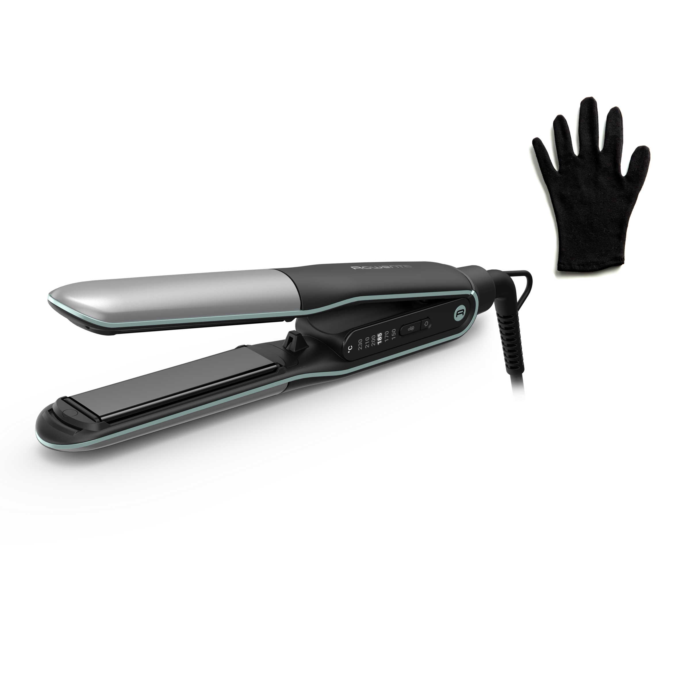 Thermostyle de Rowenta, plancha y rizador de pelo, 2 en 1, Revestimiento de Titanio, 150 a 230 °C