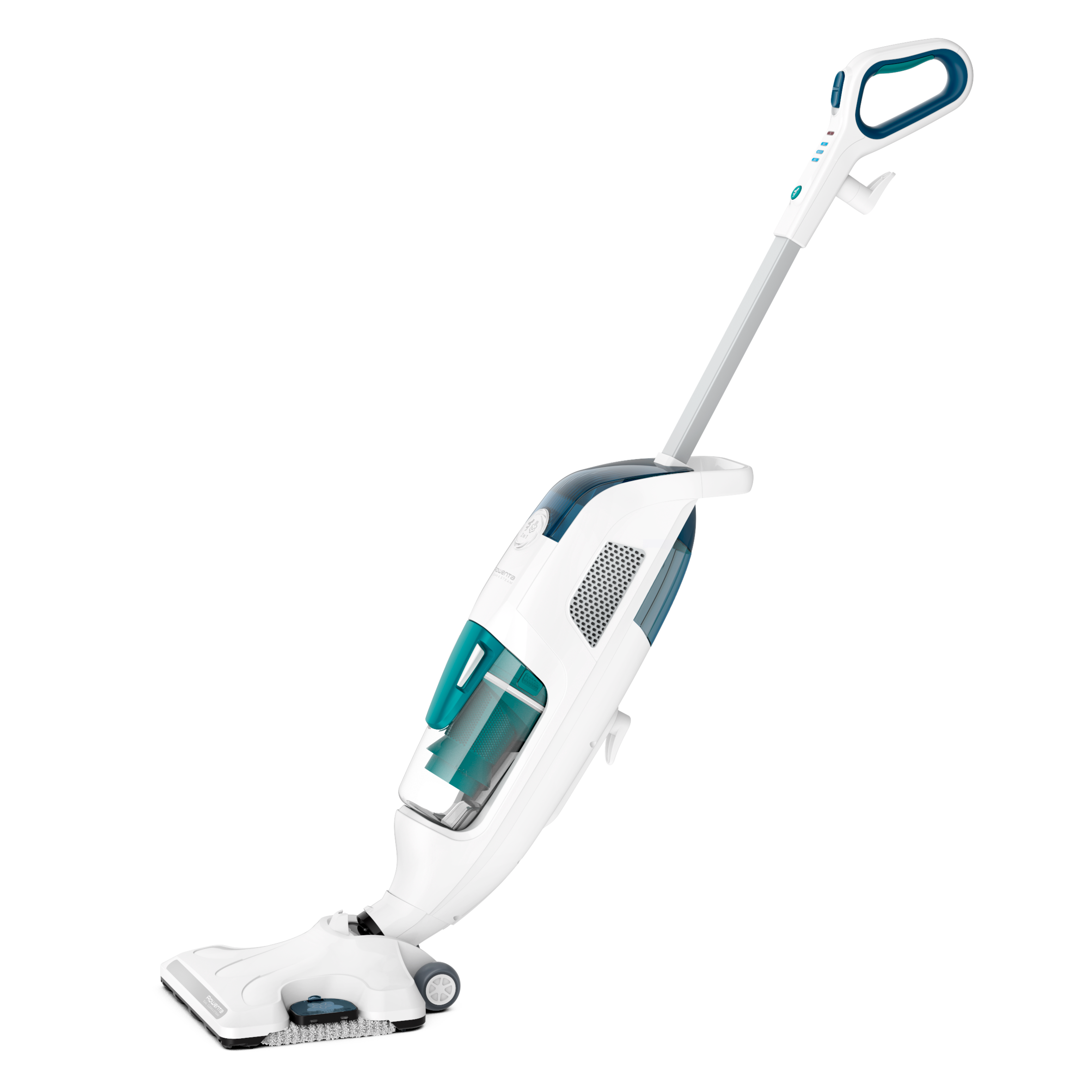 Clean & Steam Revolution, Escoba aspiradora de vapor con cable, Blanco y azul