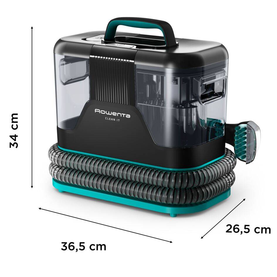 Clean It de Rowenta, Aspirador de tapicerías, Limpieza rápida de derrames y manchas, Hasta 13,5 kPa, 750 W, Incluye sistema de autolimpieza