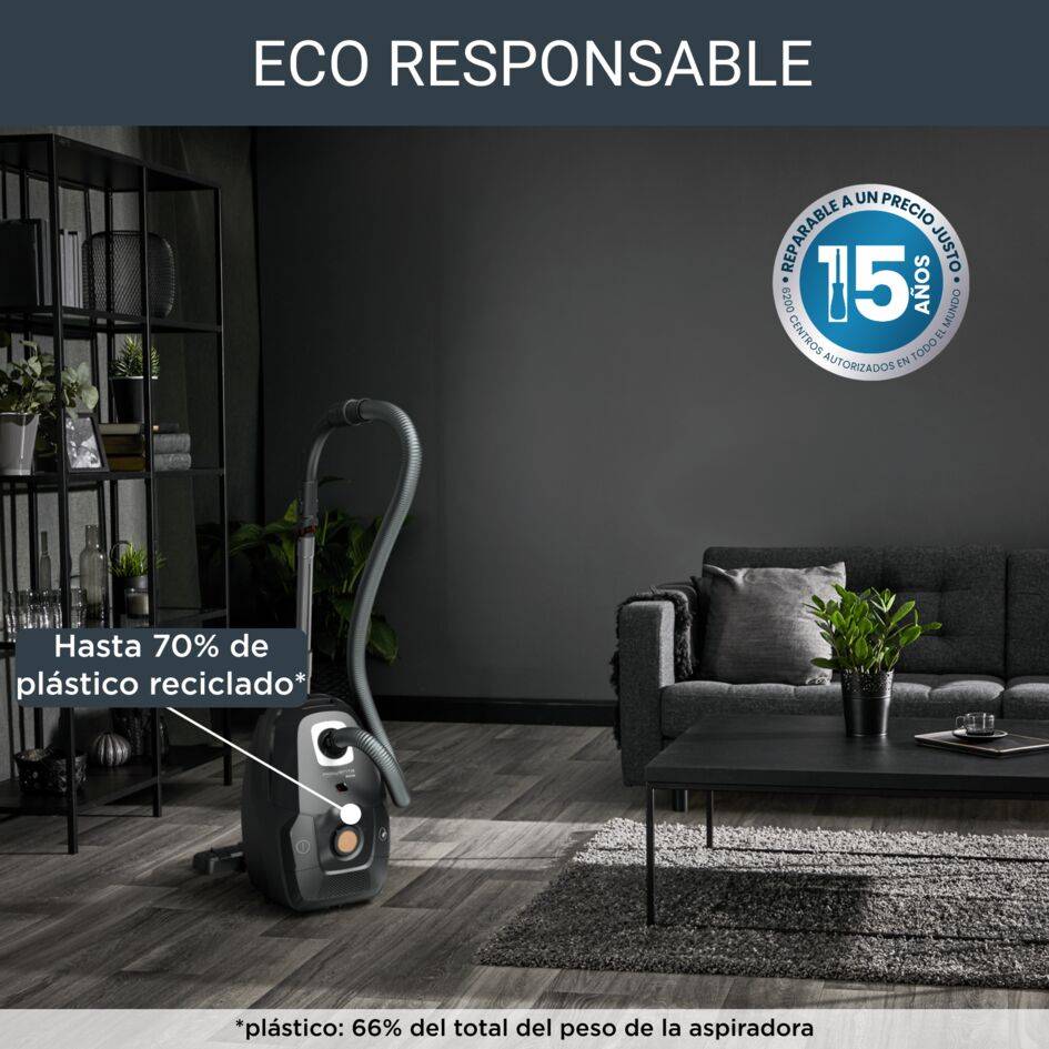 Green Force Effitech®, Aspiradora con bolsa, Animal Care, Motor Effitech de bajo consumo