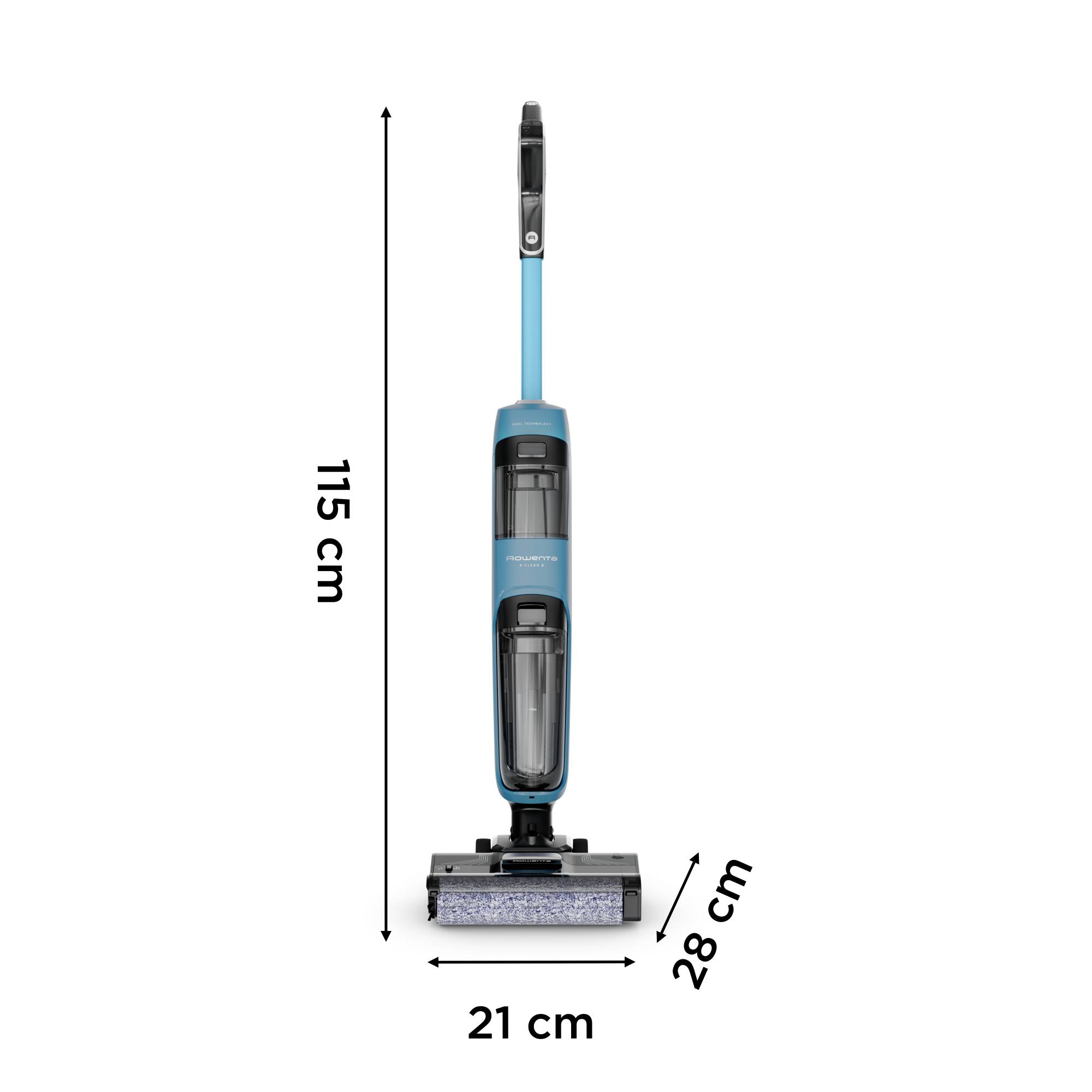 X-Clean 2 de Rowenta, Fregona eléctrica, tecnología wet & dry 2 en 1, modos ECO/MAX, ligera, limpieza de bordes, autolimpieza