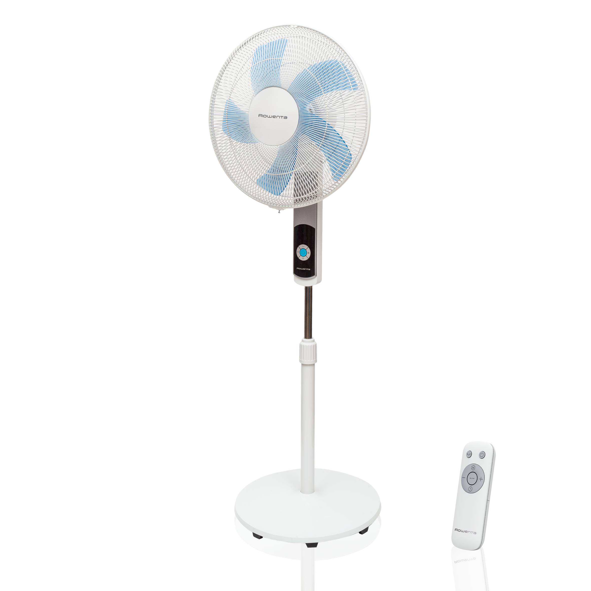 Rowenta Turbo Silence, Ventilador de pie, Mando a distancia, Potente, Diseño duradero, Bajo consumo energético, 12 velocidades, 3 modos automáticos
