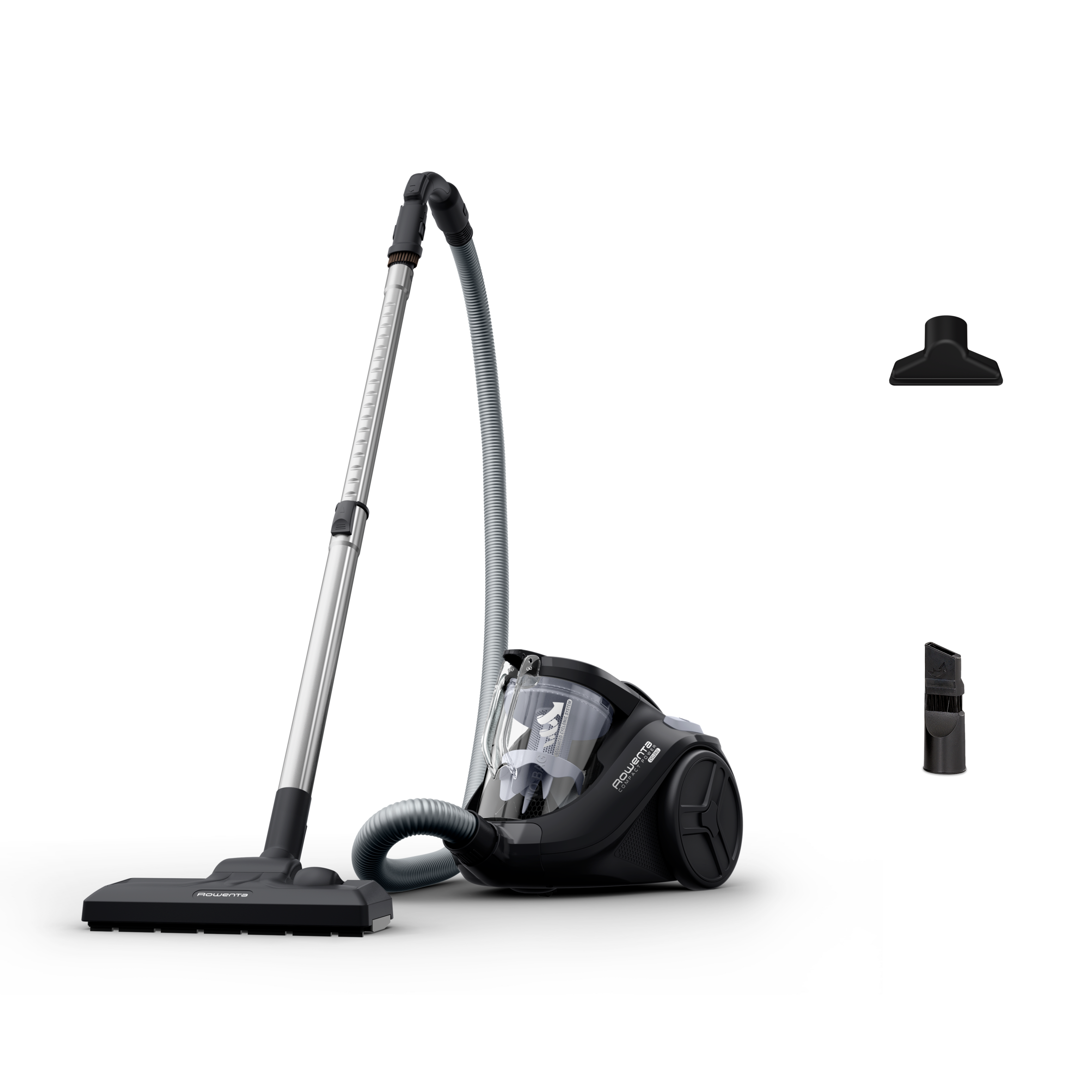 Compact Power Cyclonic de Rowenta, Aspiradora sin bolsa, kit clásico, filtración avanzada, gran recogida de polvo, compacta RO3725EA