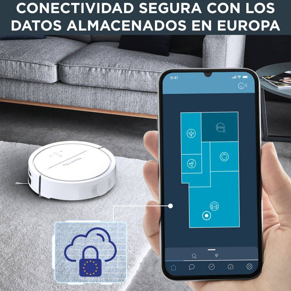 X-Plorer Serie 120 AI, Robot aspirador, navegación con inteligencia artificial, limpieza automática ultraprecisa, datos protegidos, tecnología de láser + cámara, batería duradera