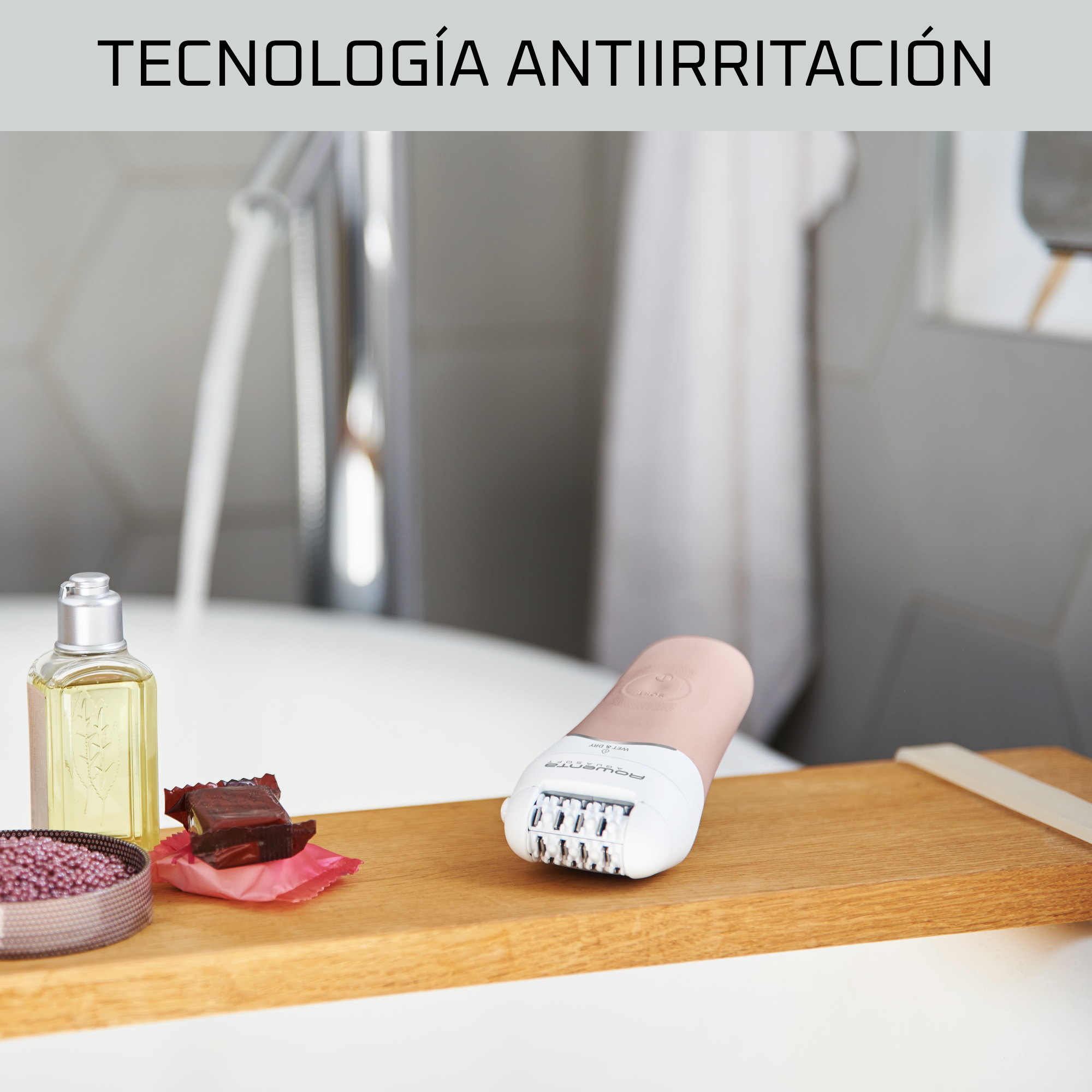 Aquasoft Wet&Dry, Depiladora, 100 % a prueba de agua, Antiirritación, 6 accesorios