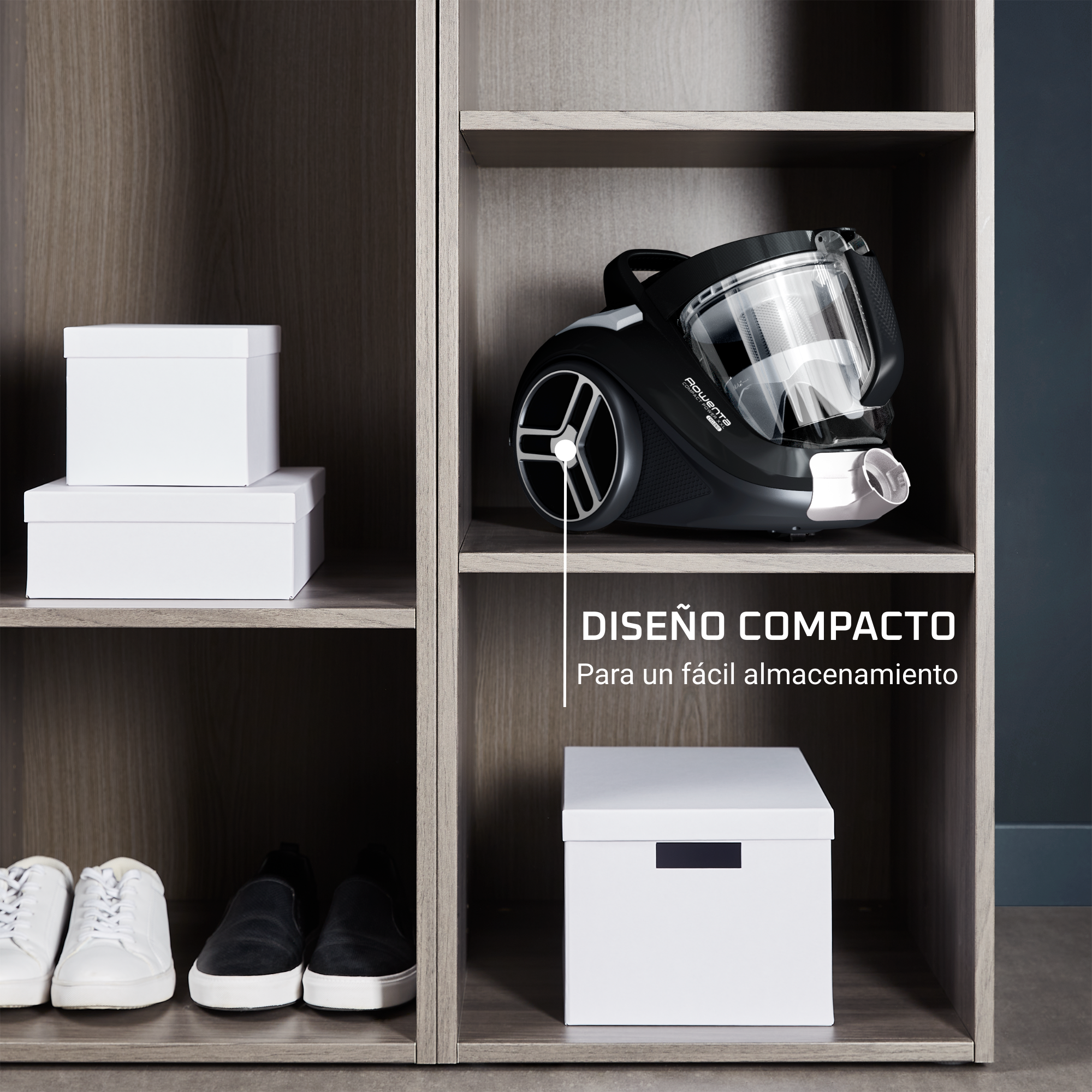 Compact Power XXL, Aspiradora sin bolsa, Motor Effitech, 2,5 L, Tecnología ciclónica, 1 accesorio