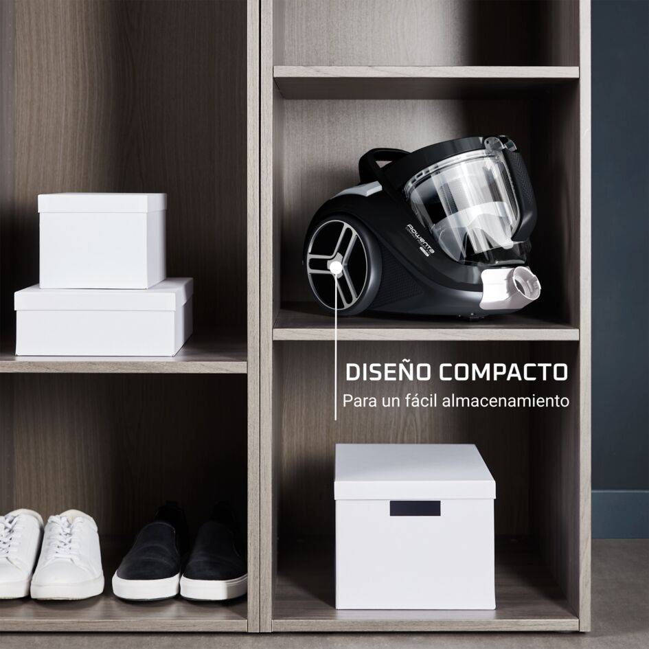 Compact Power XXL, Aspiradora sin bolsa, Motor Effitech, 2,5 L, Tecnología ciclónica, 1 accesorio