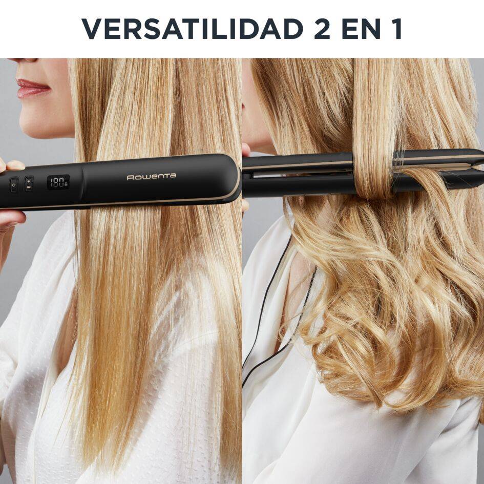 Express Shine Argan Oil, Plancha de pelo, Revestimiento de aceite de argán, Liss & Curl