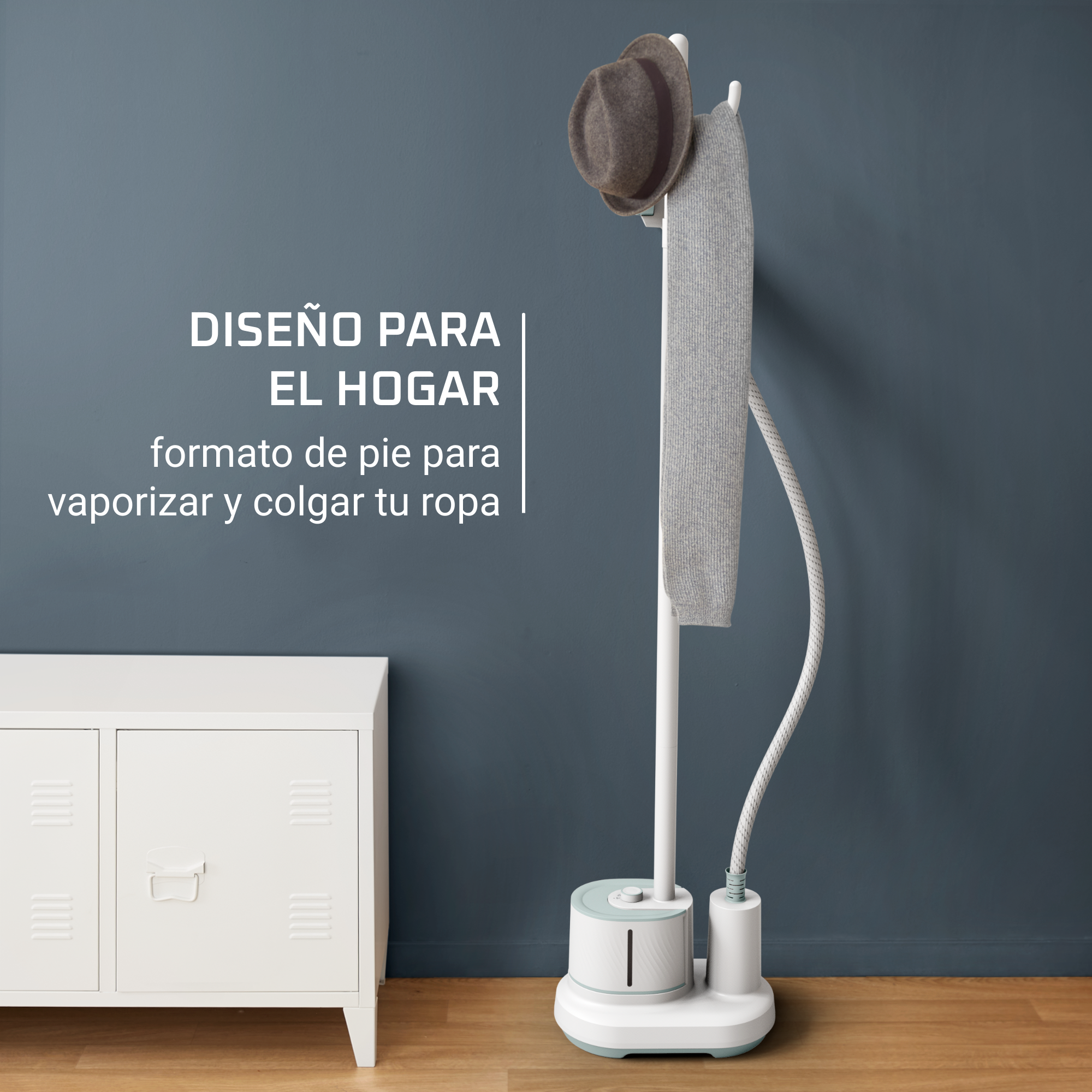 Origin Home, Cepillo de vapor de pie, Vapor continuo de 42 g/min, 3 niveles de vapor