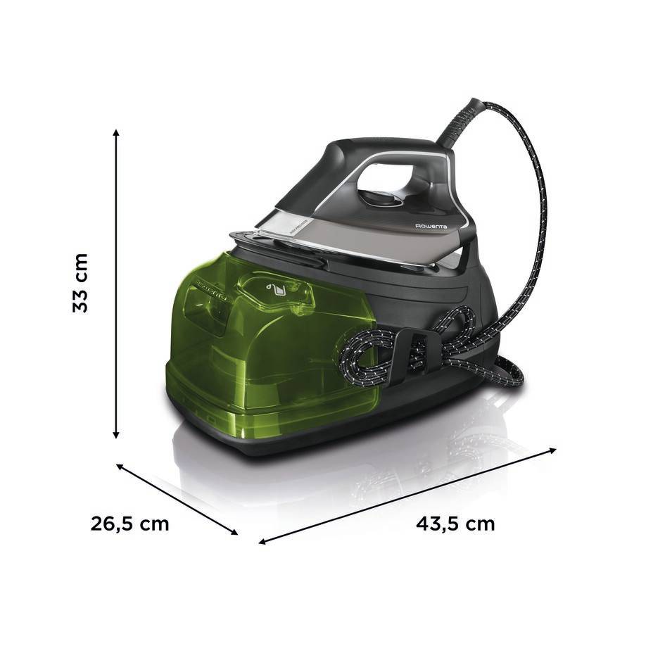 Perfect Steam Pro de Rowenta, Centro de planchado, 1,1L,  6,9 bares, Golpe de 450 g/min, Verde
