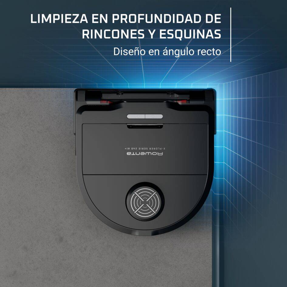 X-Plorer Serie 220, Robot aspirador, Diseño de ángulo recto, 5600 Pa, Mopa vibratoria, Autovaciado