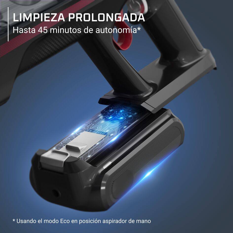 X-Force Flex 9.60 de Rowenta, Aspiradora escoba sin cable, 100 air watts,  hasta 45 minutos de autonomía, Tecnología Flex, Kit de limpieza completo
