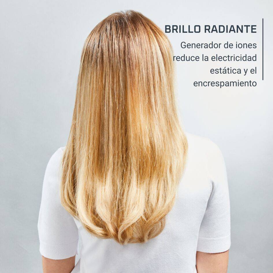 Powerstraight Air de Rowenta, cepillo secador, secado y alisado 2 en 1, Diseño compacto, Negro