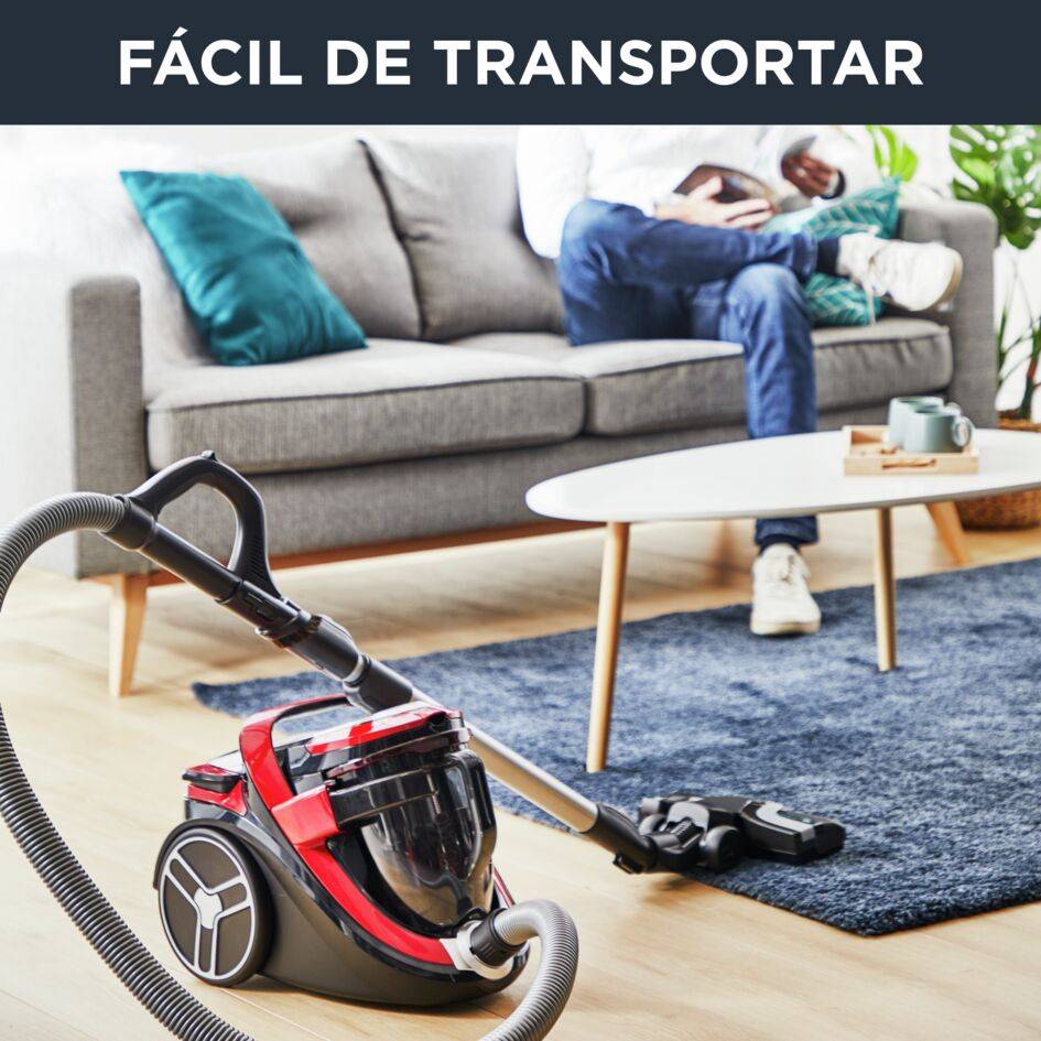 Silence Force Cyclonic, Aspiradora sin bolsa, 2,5 L, Silenciosa, Roja