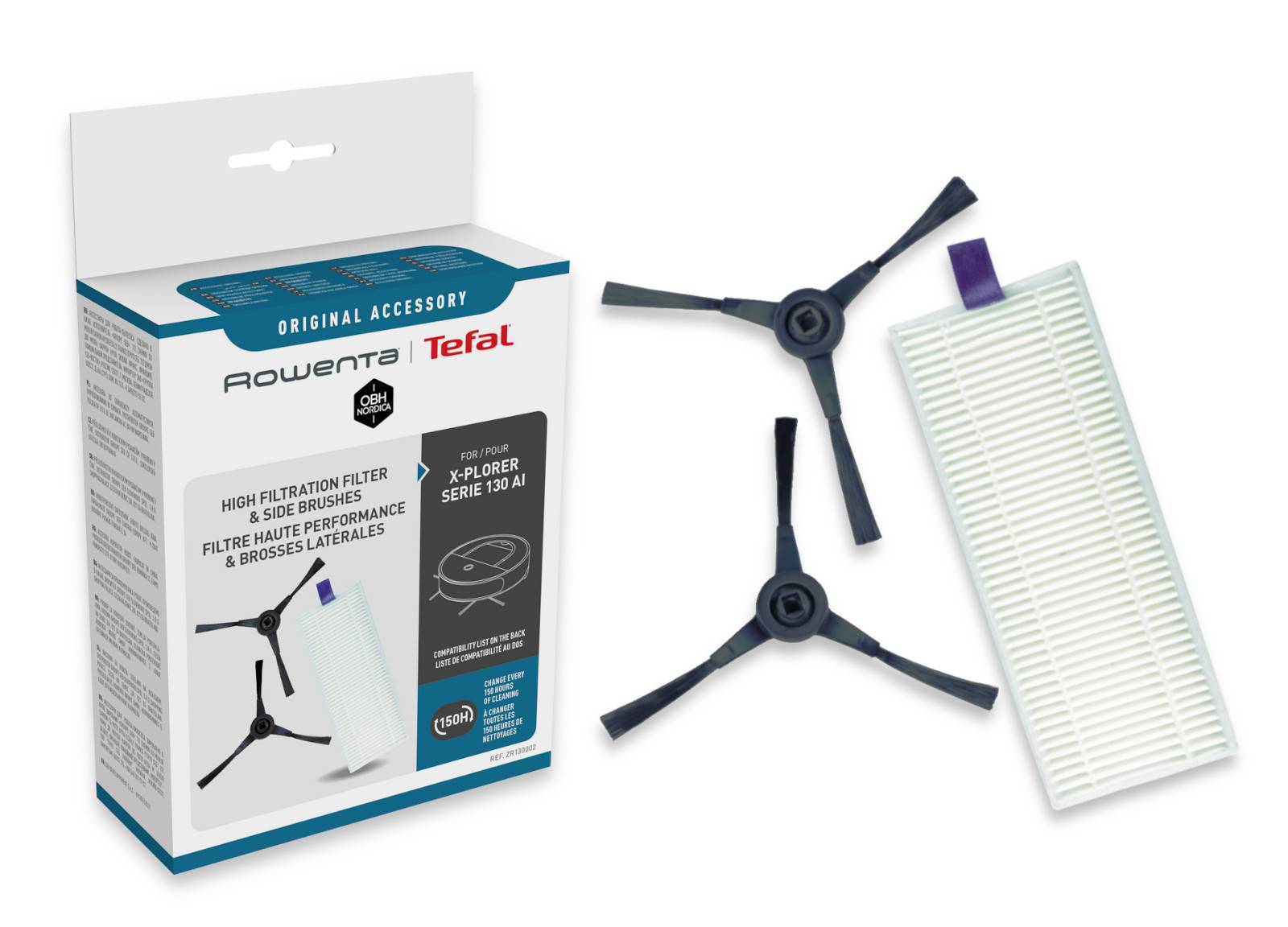 Filtro de alto rendimiento y cepillos laterales ZR130002