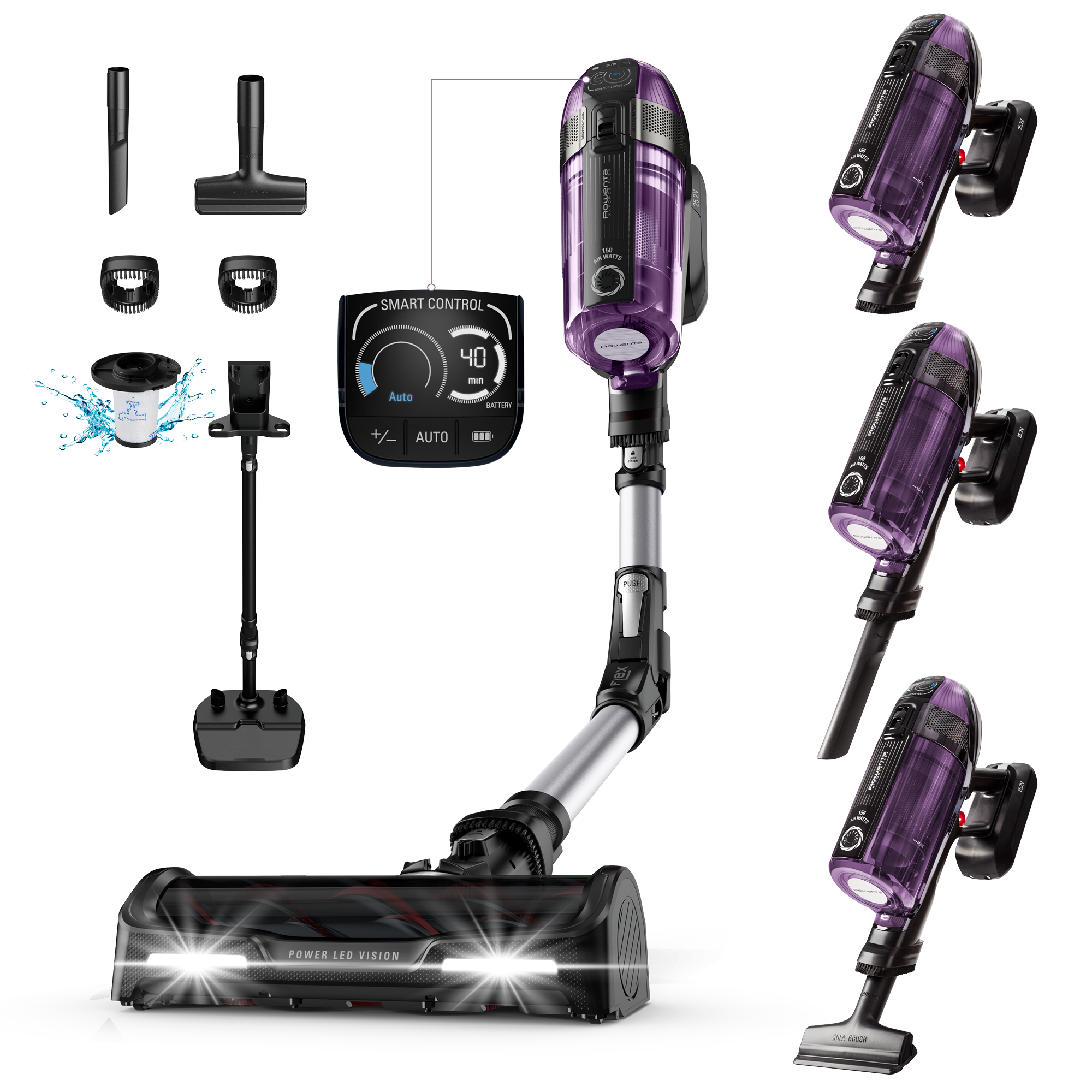 X-Force Flex 12.60, Aspiradora versátil sin cable, Modelo Allergy