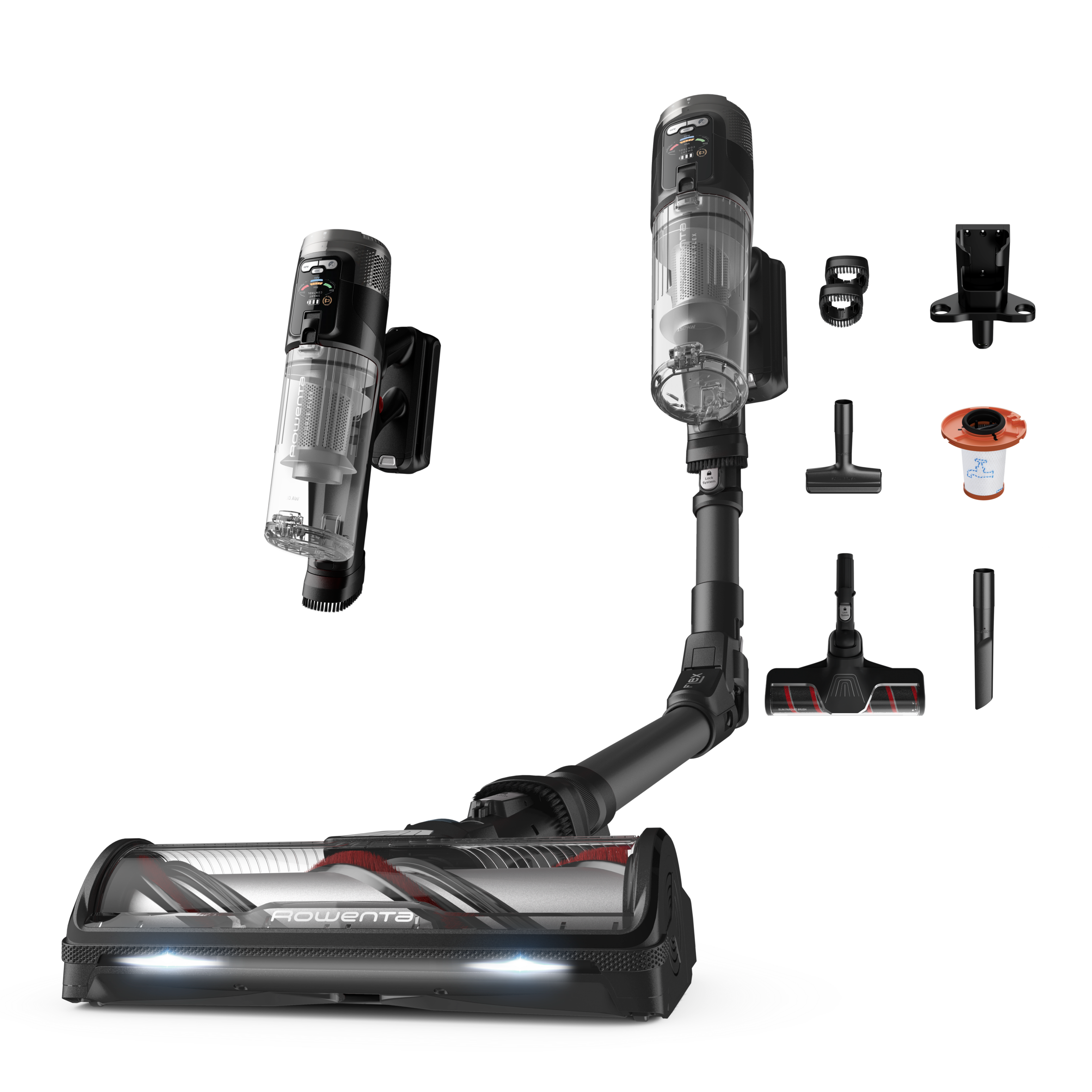 X-Force Flex 12.60 Neo Complete, Aspiradora escoba sin cable, 150 Air Watts, Gran autonomía, 2 cepillos Easy Brush, Pantalla Smart Control, Modelo antialergias