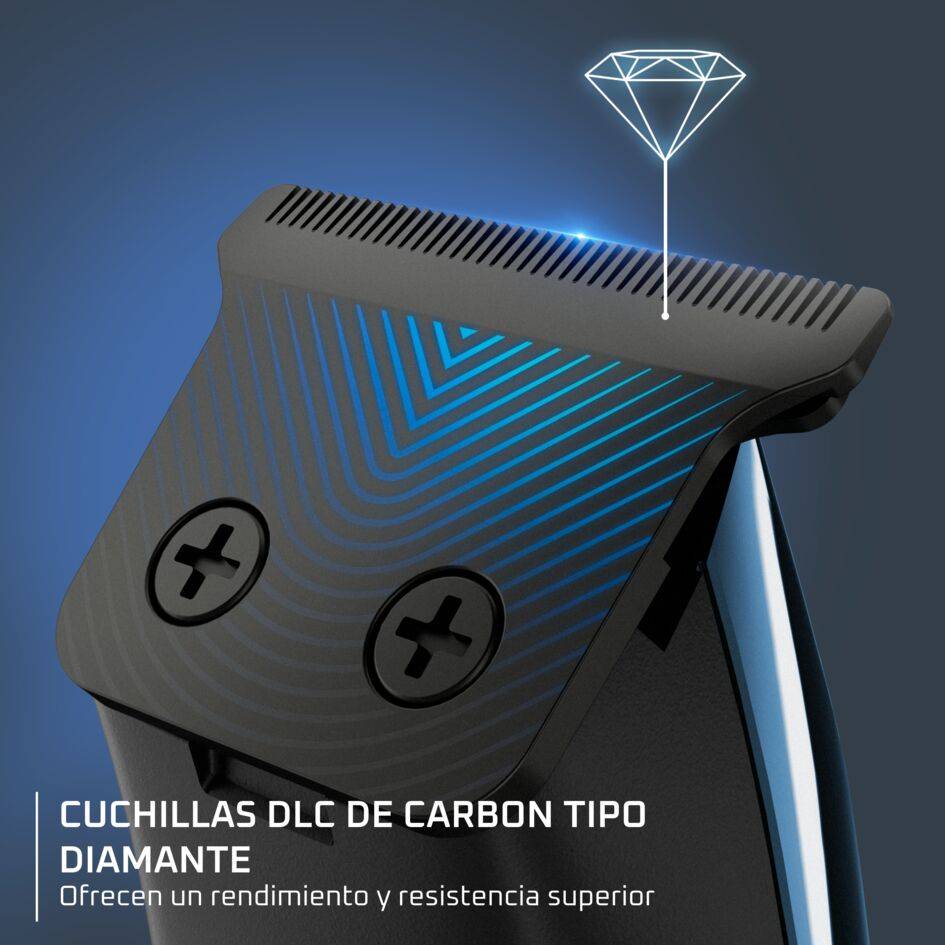 Recortadora de barba Barber Experience de Rowenta, Recubrimiento de carbono tipo diamante, Hoja en T, Gran autonomía