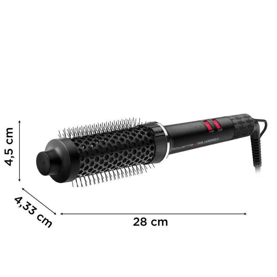 Powerbrush de Rowenta x Karl Lagerfeld, Cepillo térmico, Peinado de calidad de peluquería, 38 mm