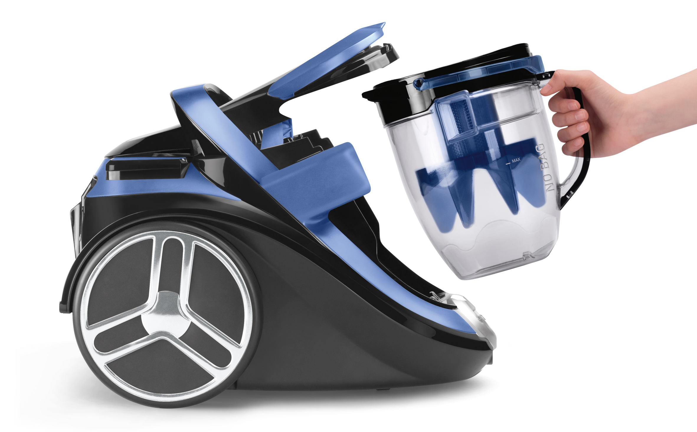 Silence Force Cyclonic, Aspiradora sin bolsa, Animal Care, Azul