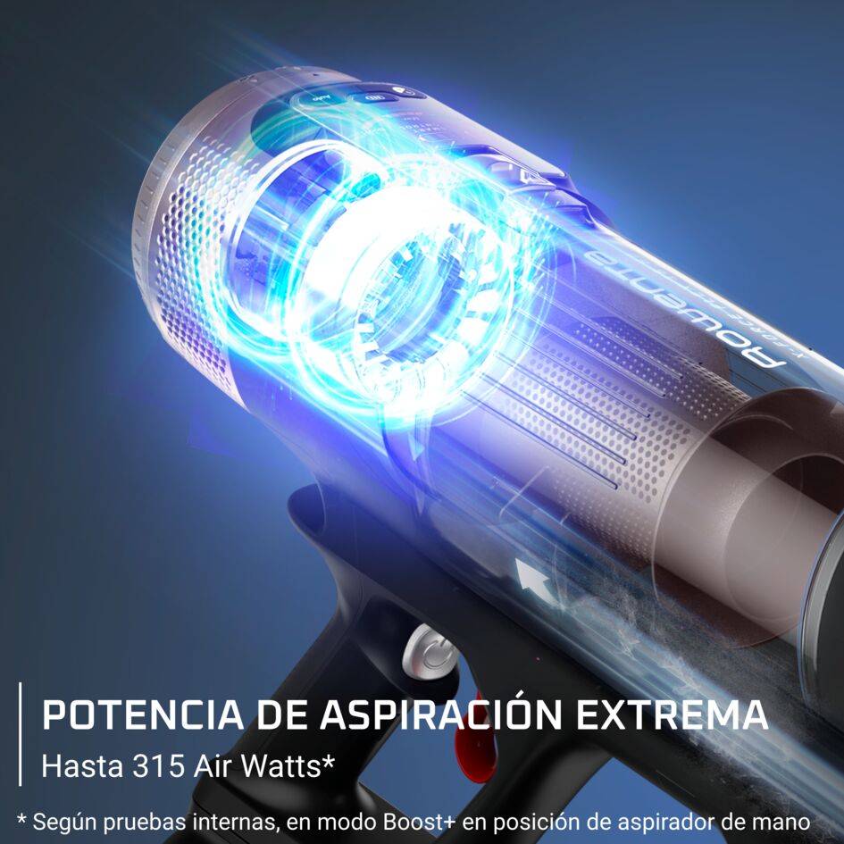 X-Force Flex 16.60 de Rowenta, Aspiradora escoba sin cable, aspiración extrema, 315 AW, gran autonomía, con luces led, ligera y flexible