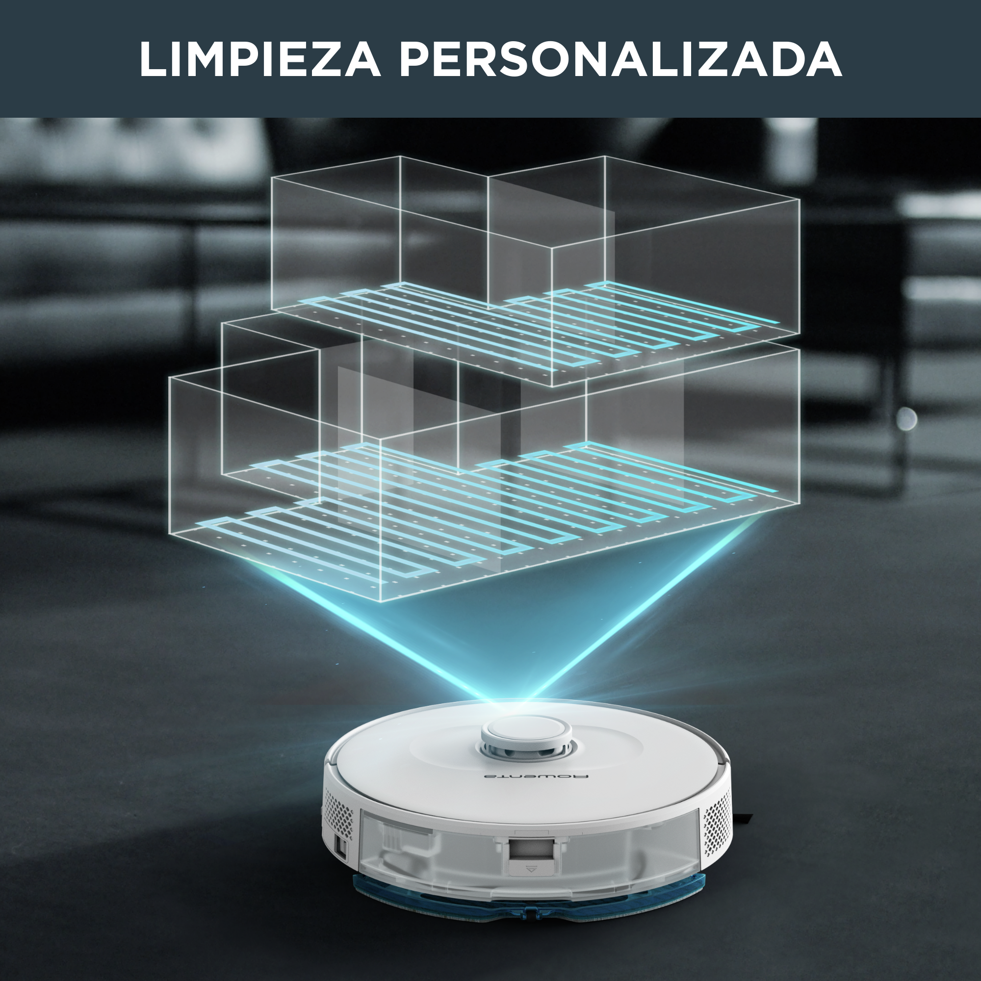 X-Plorer Serie 75 S+, Robot aspirador, Sistema de autovaciado, Limpieza 4 en 1, Navegación láser, Blanco