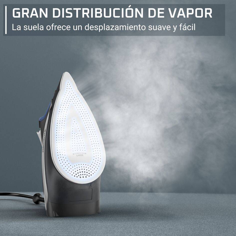 Plancha Acess Steam de Rowenta, Plancha de vapor, Suela Microsteam 300, Salida de vapor continuo de 40 g/minuto, Golpe de vapor de 140 g/min, 2500 W