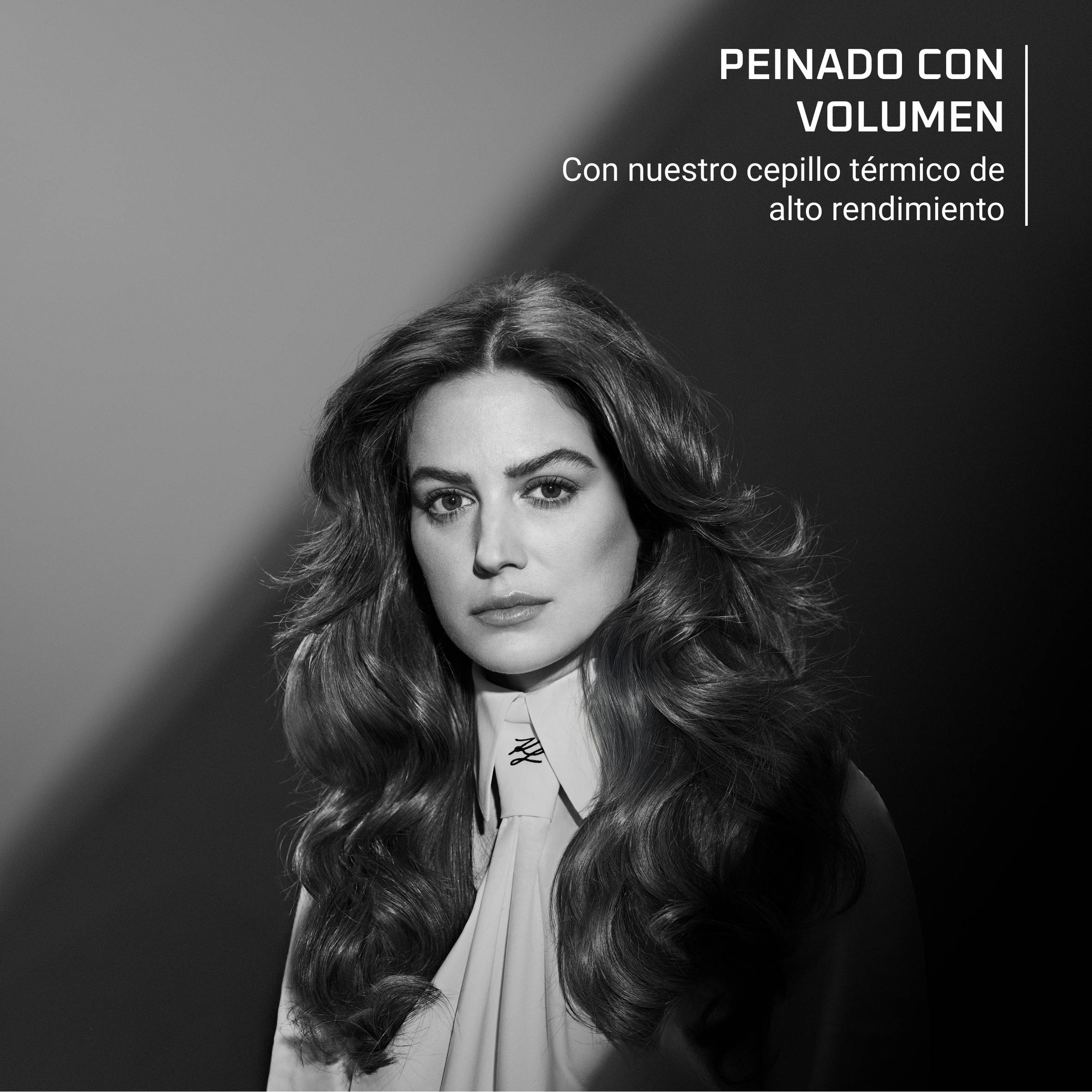 Powerbrush de Rowenta x Karl Lagerfeld, Cepillo térmico, Peinado de calidad de peluquería, 38 mm