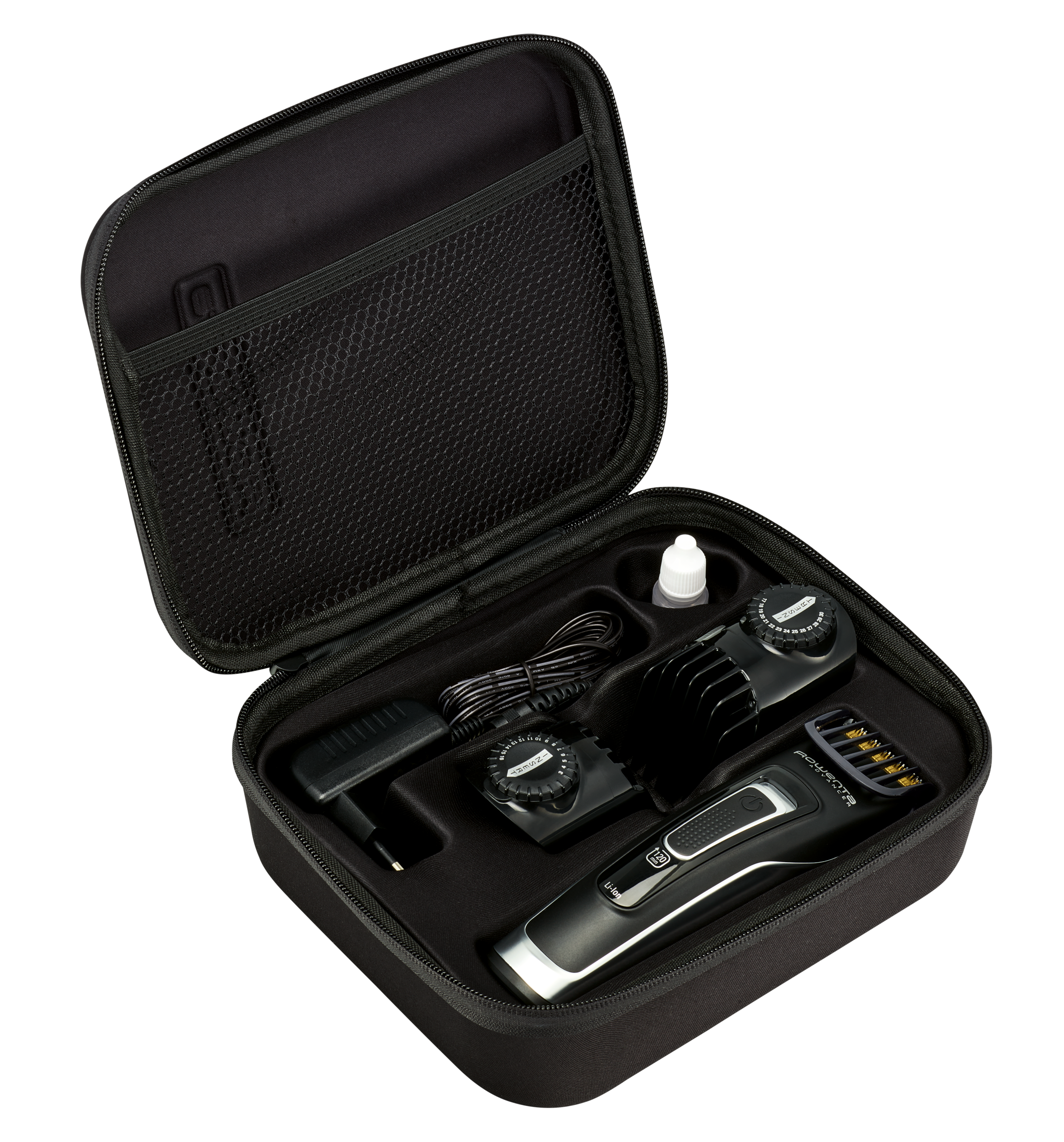 ADVANCER NEGRO Y PLATA + 3 ACCESORIOS