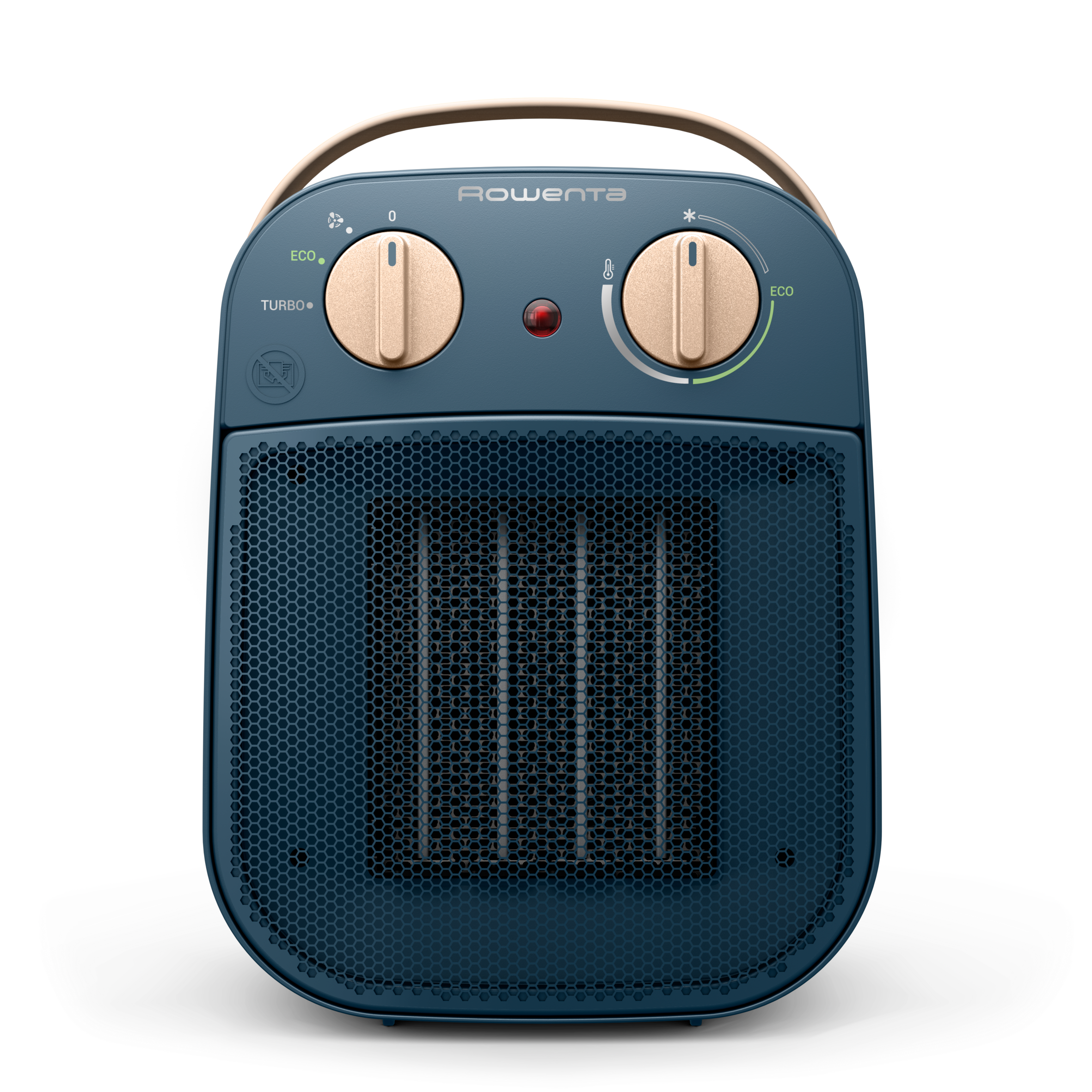 My Nomad de Rowenta, Calefactor Potente, Silencioso, Modo Turbo 1800W, Modo Eco 900W, Diseño Compacto, Fácil de transportar, Azul