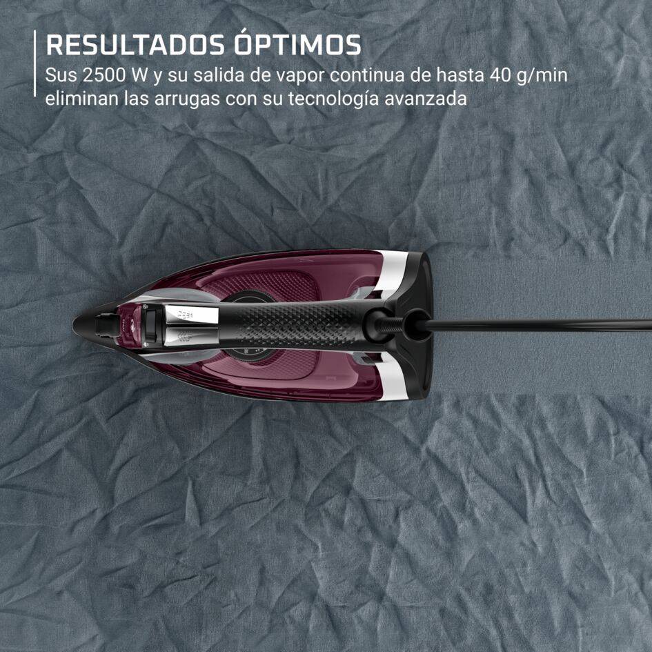 Accessteam de Rowenta, Plancha de Vapor, 2500&nbsp;W, Suela Microsteam 300, Salida de Vapor Continuo de 40 g/minuto, Golpe de vapor de hasta 140&nbsp;g/min
