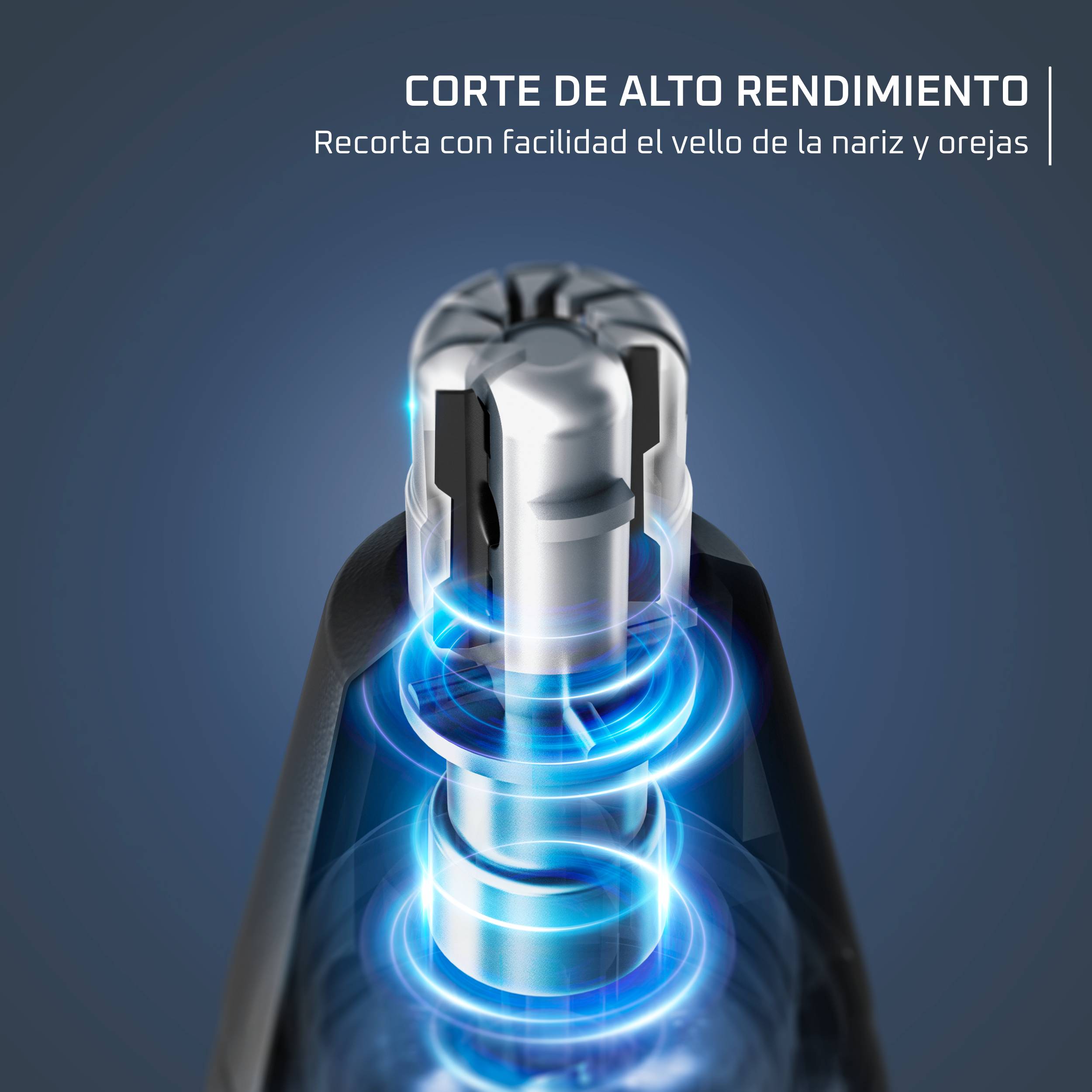 Performance de Rowenta, Cortapelos para nariz, Cuchillas de acero inoxidable, Gran autonomía