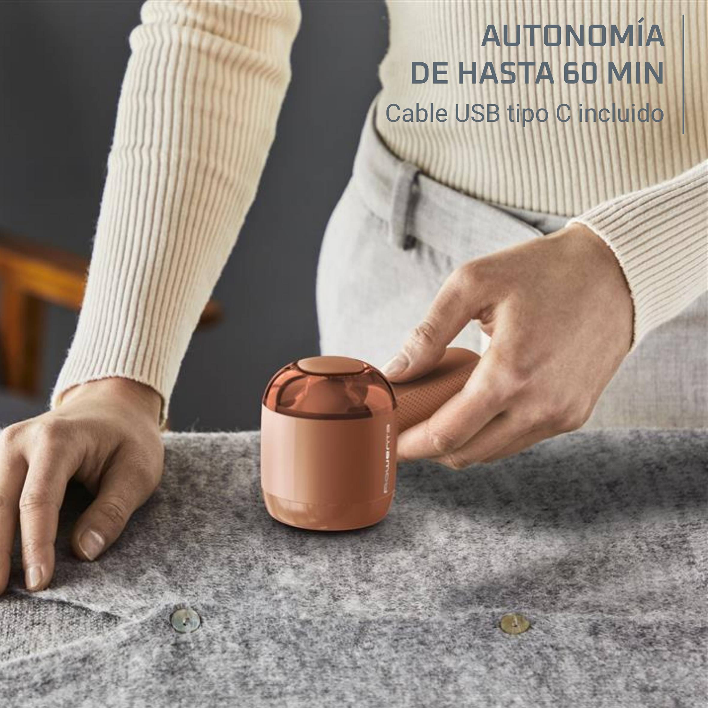 Easy Care de Rowenta, quitapelusas recargable, rejilla de acero inoxidable, rápido y fácil de usar