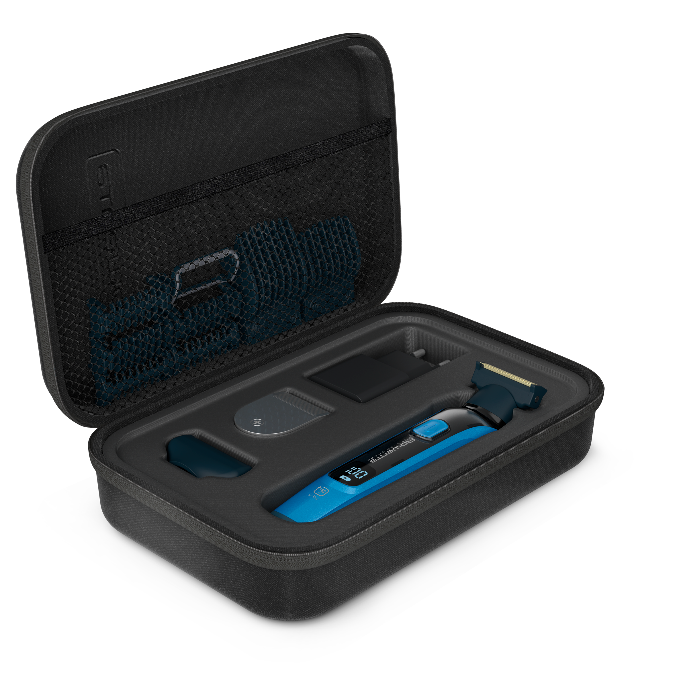 Forever Sharp Ultimate, Recortadora de barba híbrida, Cuchillas de titanio, Accesorios versátiles