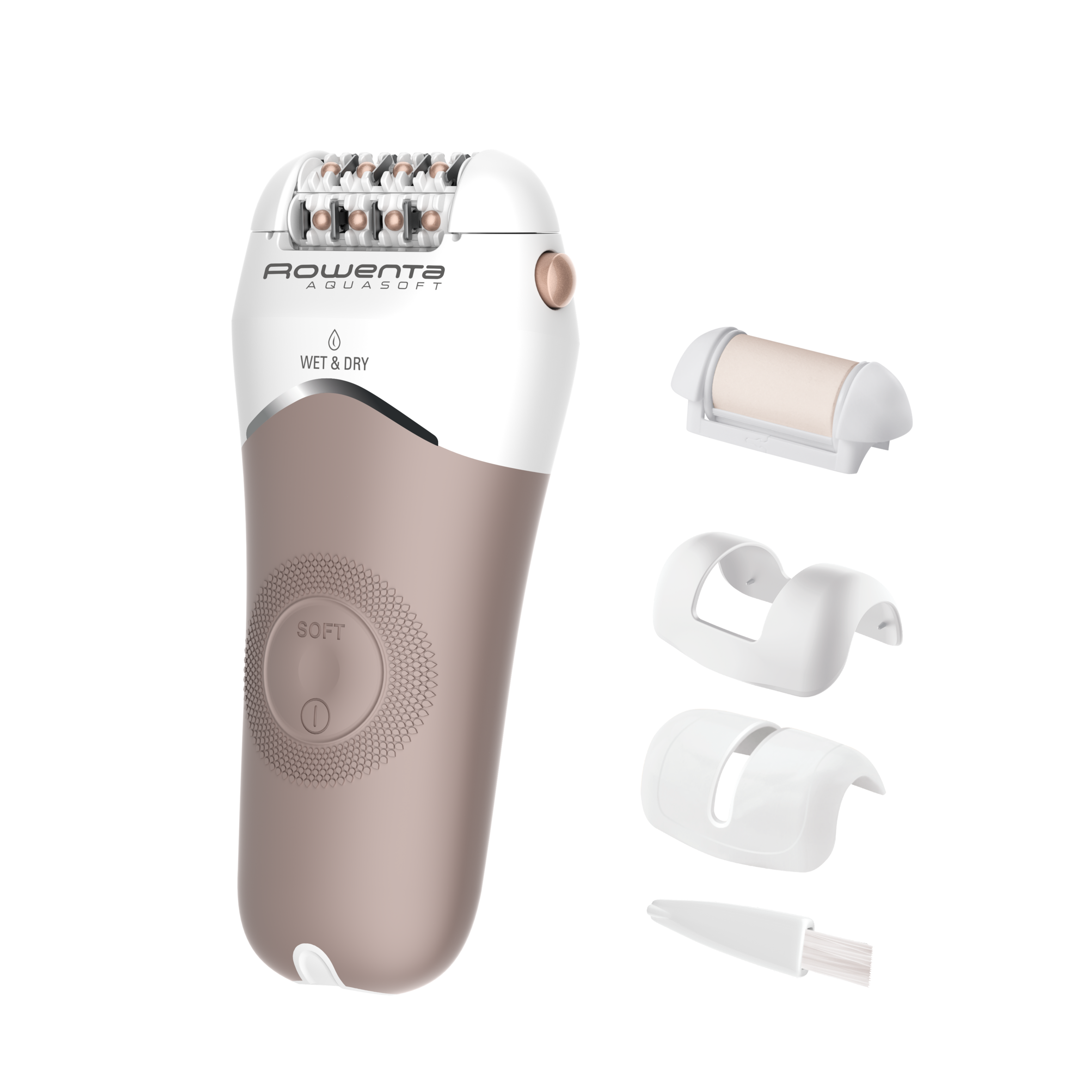 Aquasoft Rowenta, Depiladora para mujer, resistente al agua, tecnología Wet&Dry
