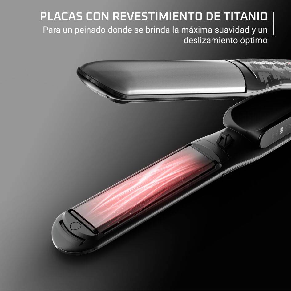 Thermostyle Karl Lagerfeld, Plancha de pelo, Alisado y rizado 2 en 1, Tecnología Iónica