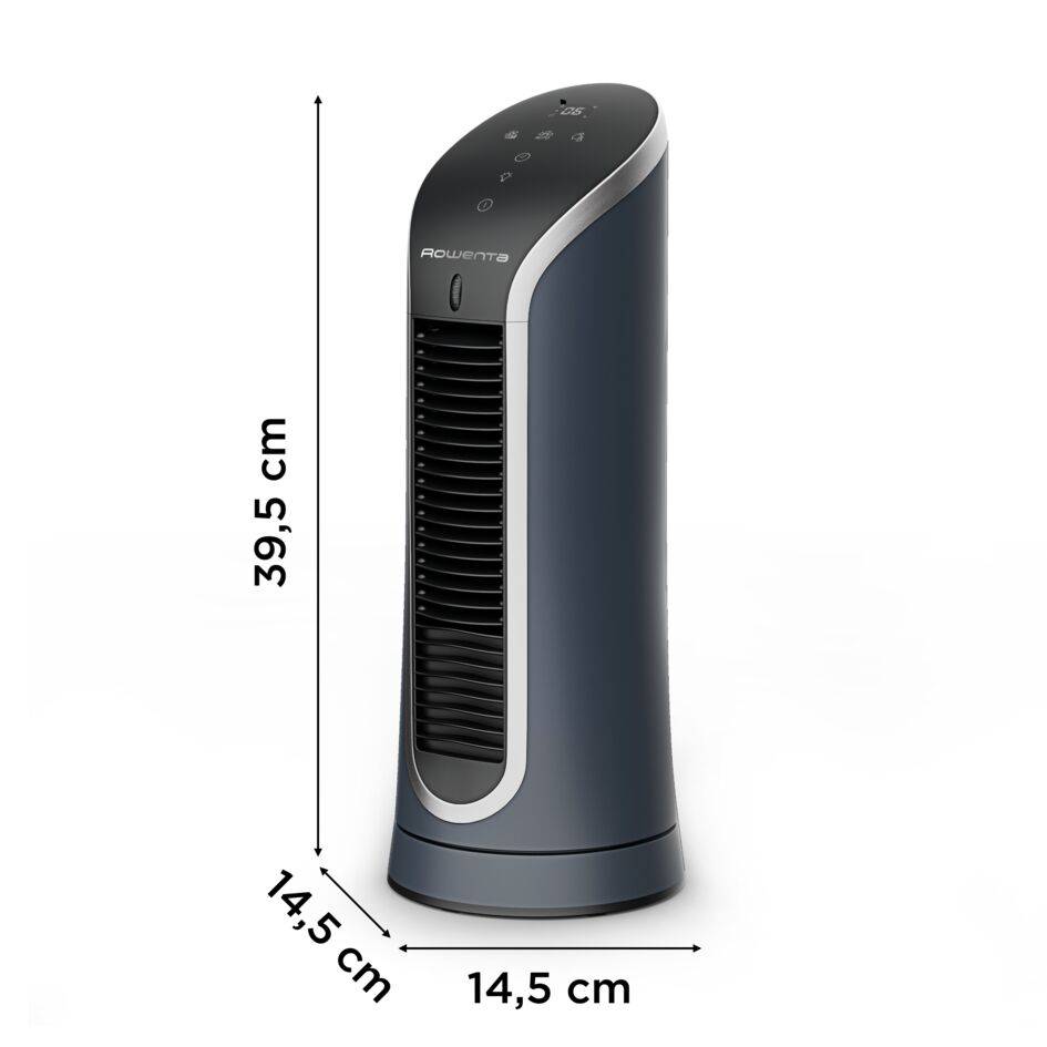 Eole Compact de Rowenta, miniventilador de torre, frescor excepcional, confort silencioso, pantalla led y temporizador