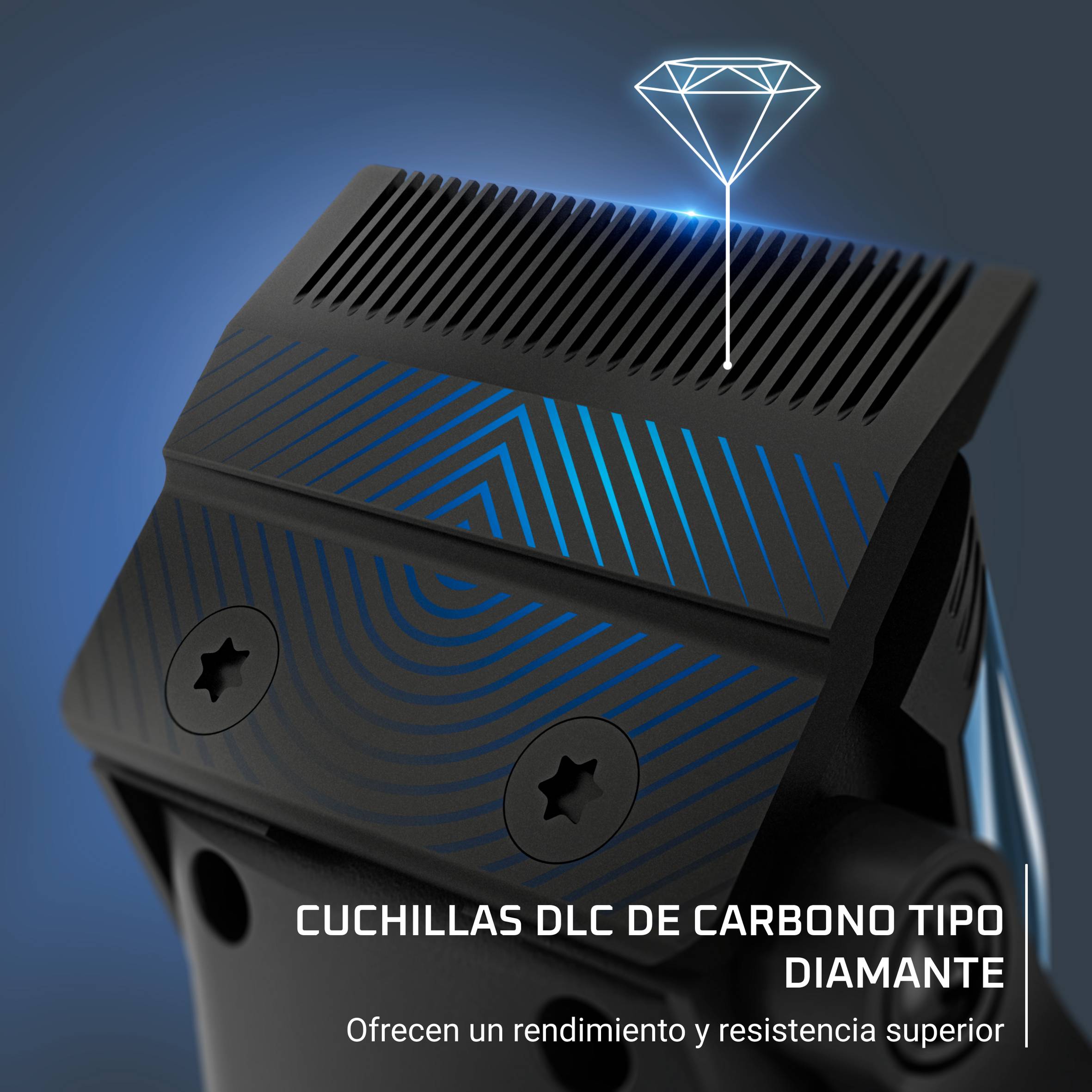 Cortapelos Barber Experience de Rowenta, Revestimiento de carbono tipo diamante (DLC), Gran autonomía