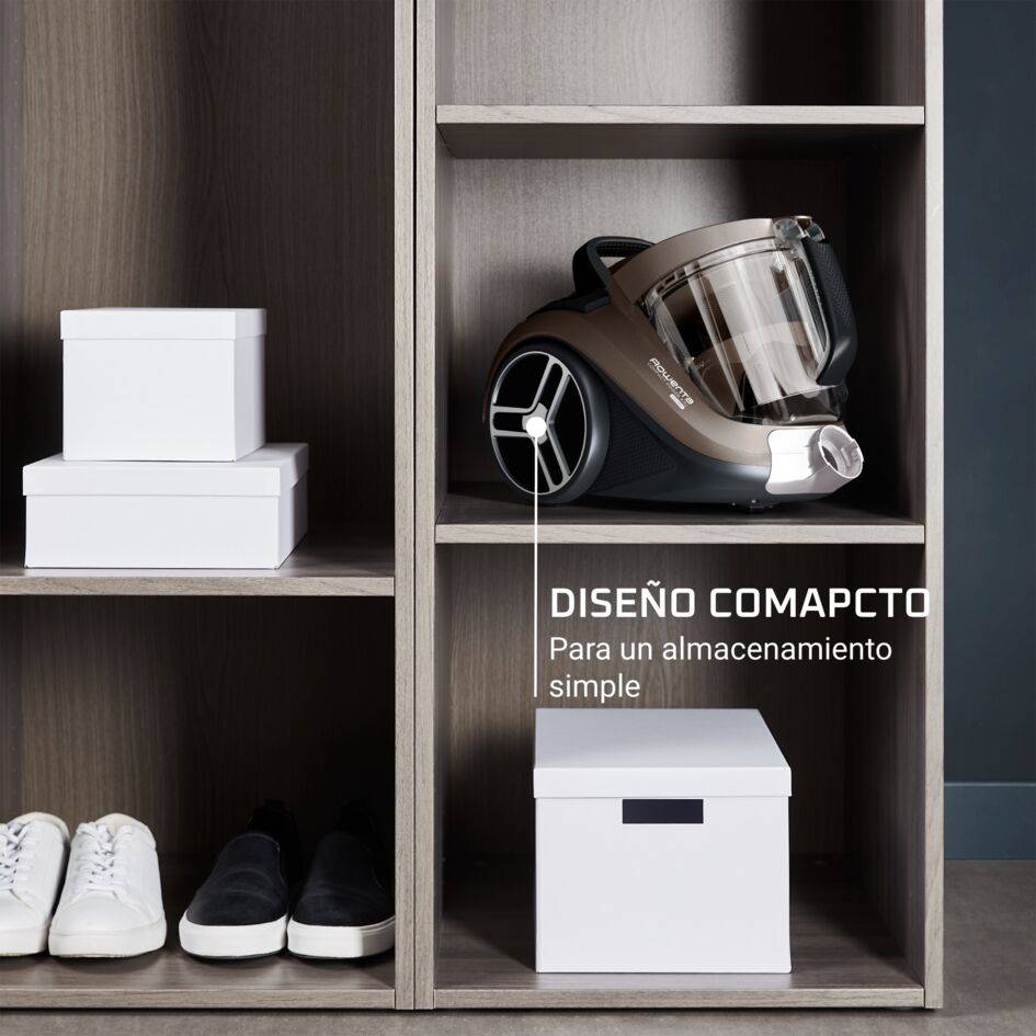 Compact Power XXL de Rowenta, Aspiradora sin bolsa, Motor de bajo consumo (máx. 900&nbsp;W), Filtración ciclónica avanzada de 3 niveles, 2,5&nbsp;L, Compacta, Animal kit